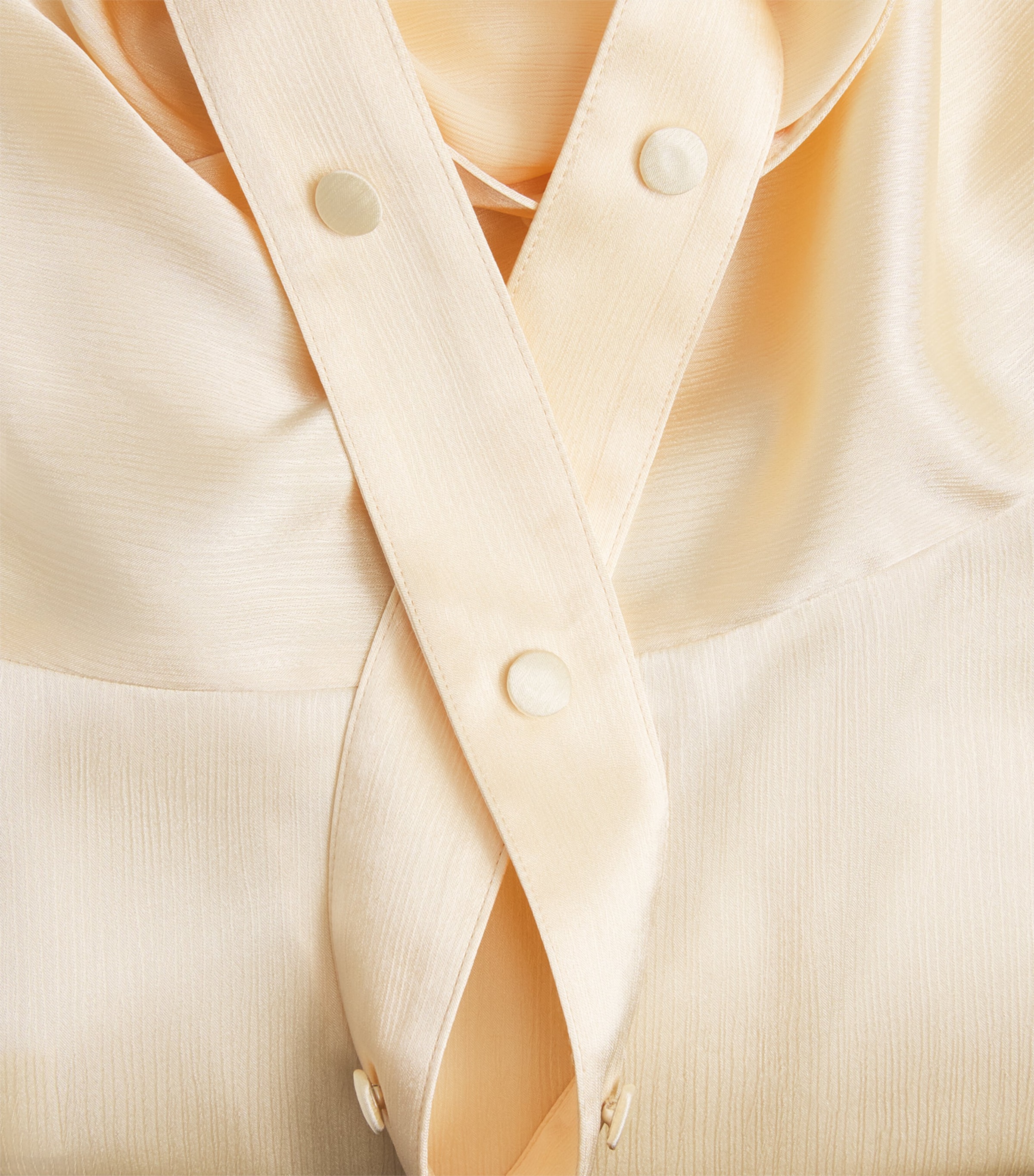 LATE FOR WORK Womens Satin Draped Shirt Chmp Image 6