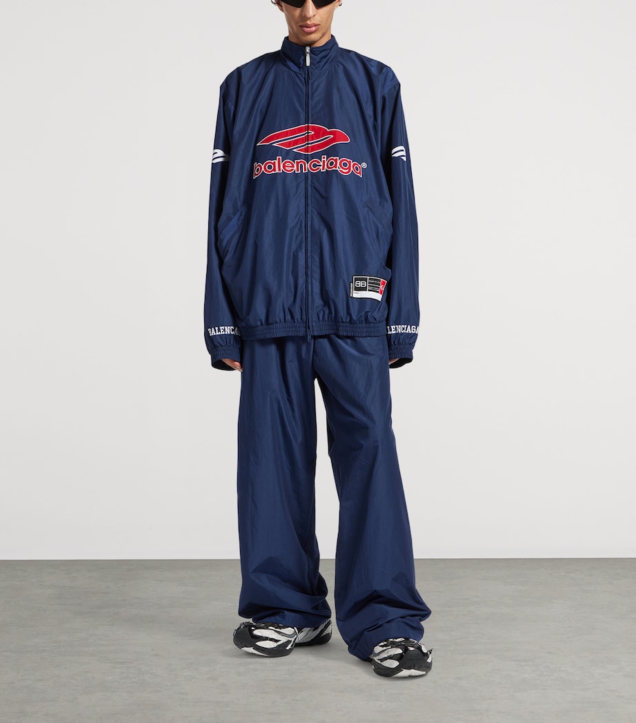 Cotton-Blend 3B Logo Oversized Jacket 6641 Image 2