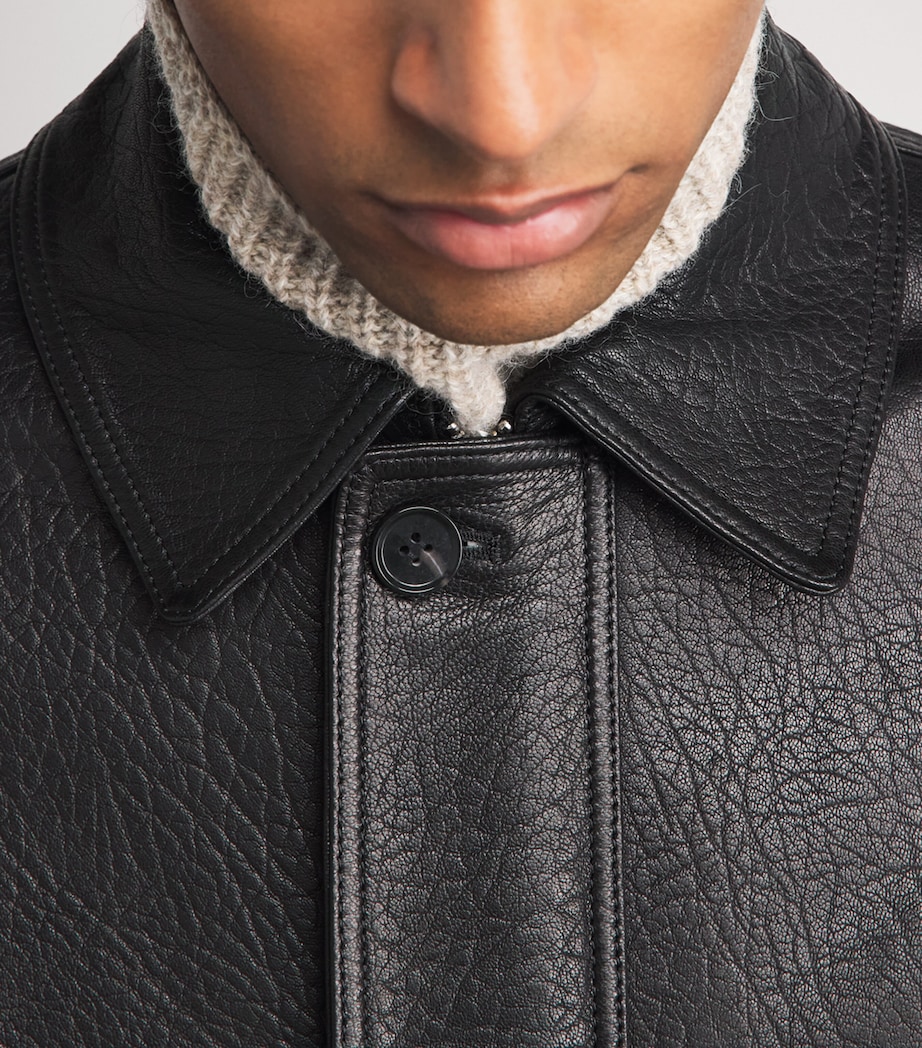 Arma Mens Lambskin Mavis Jacket Black Image 3