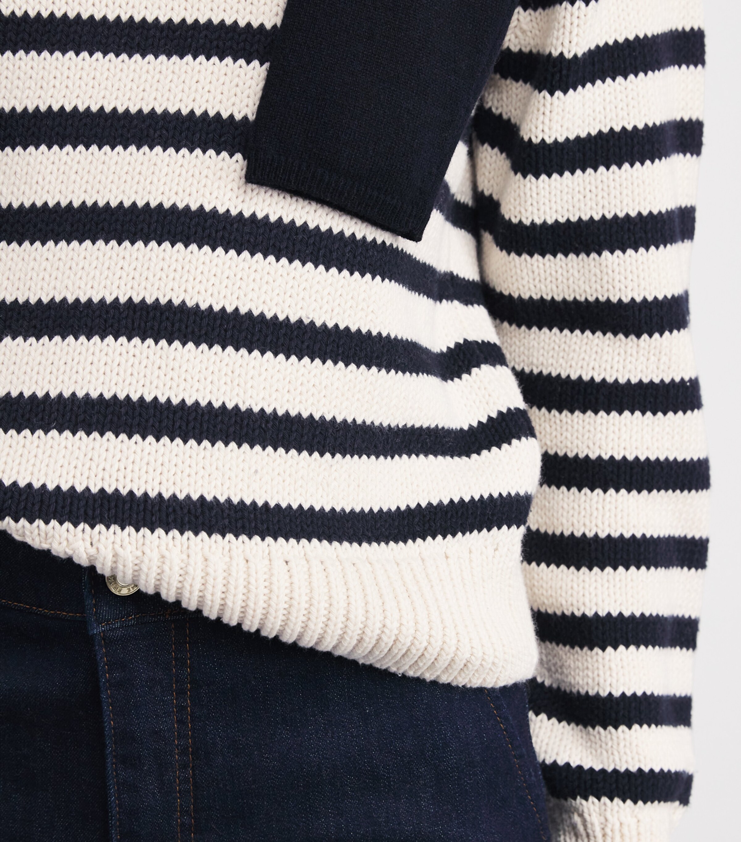 Wool Stripe Mariner Sweater CREAM Image 6