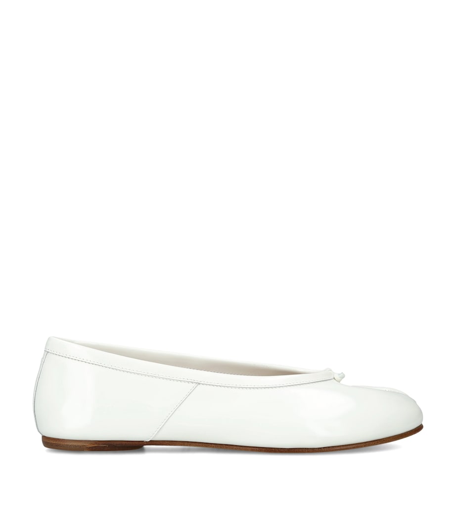 Maison Margiela Leather Tabi Ballet Flats White Image 1