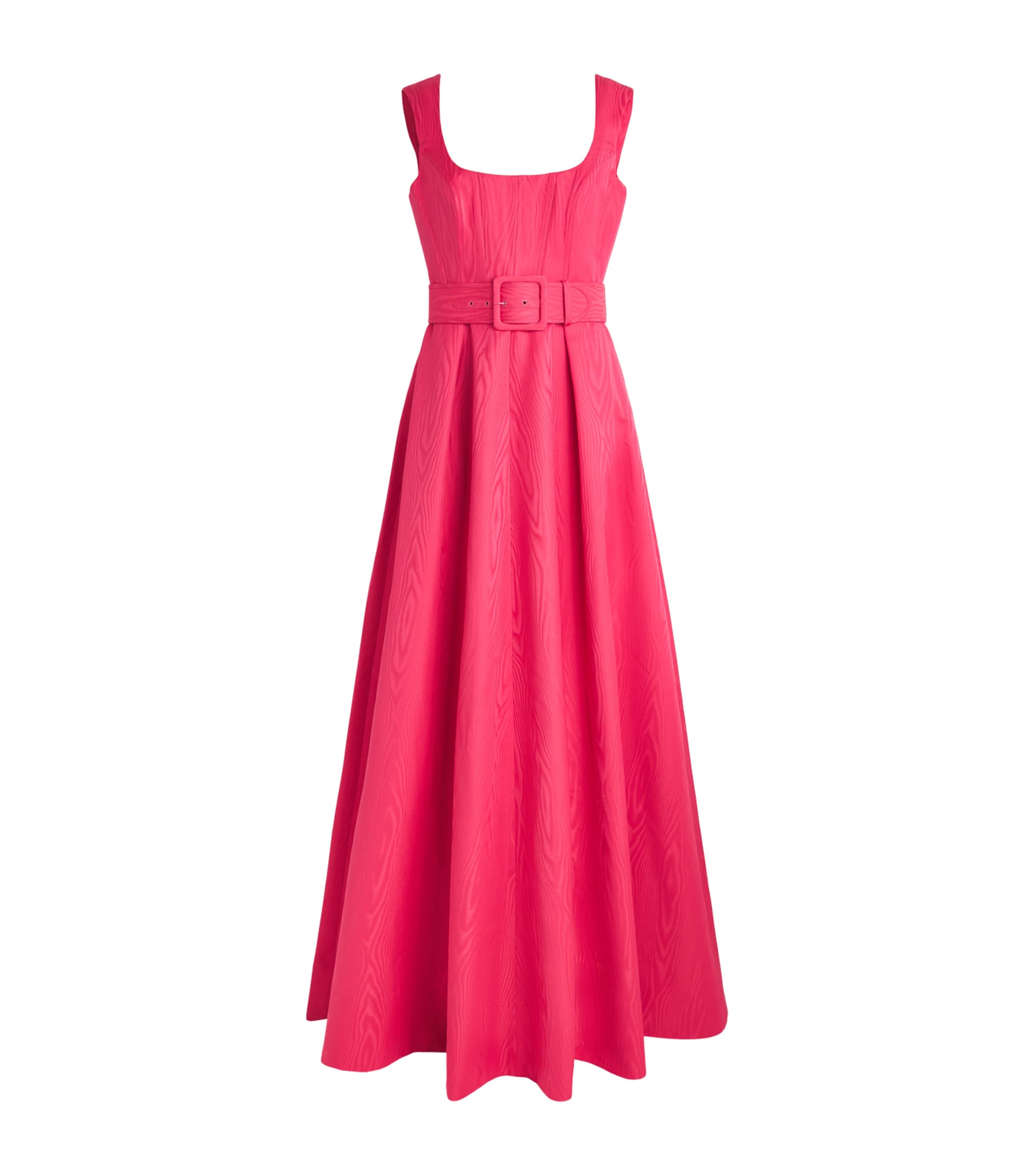 Rebecca Vallance Womens Moiré-Effect Rosalia Gown Magenta Image 1