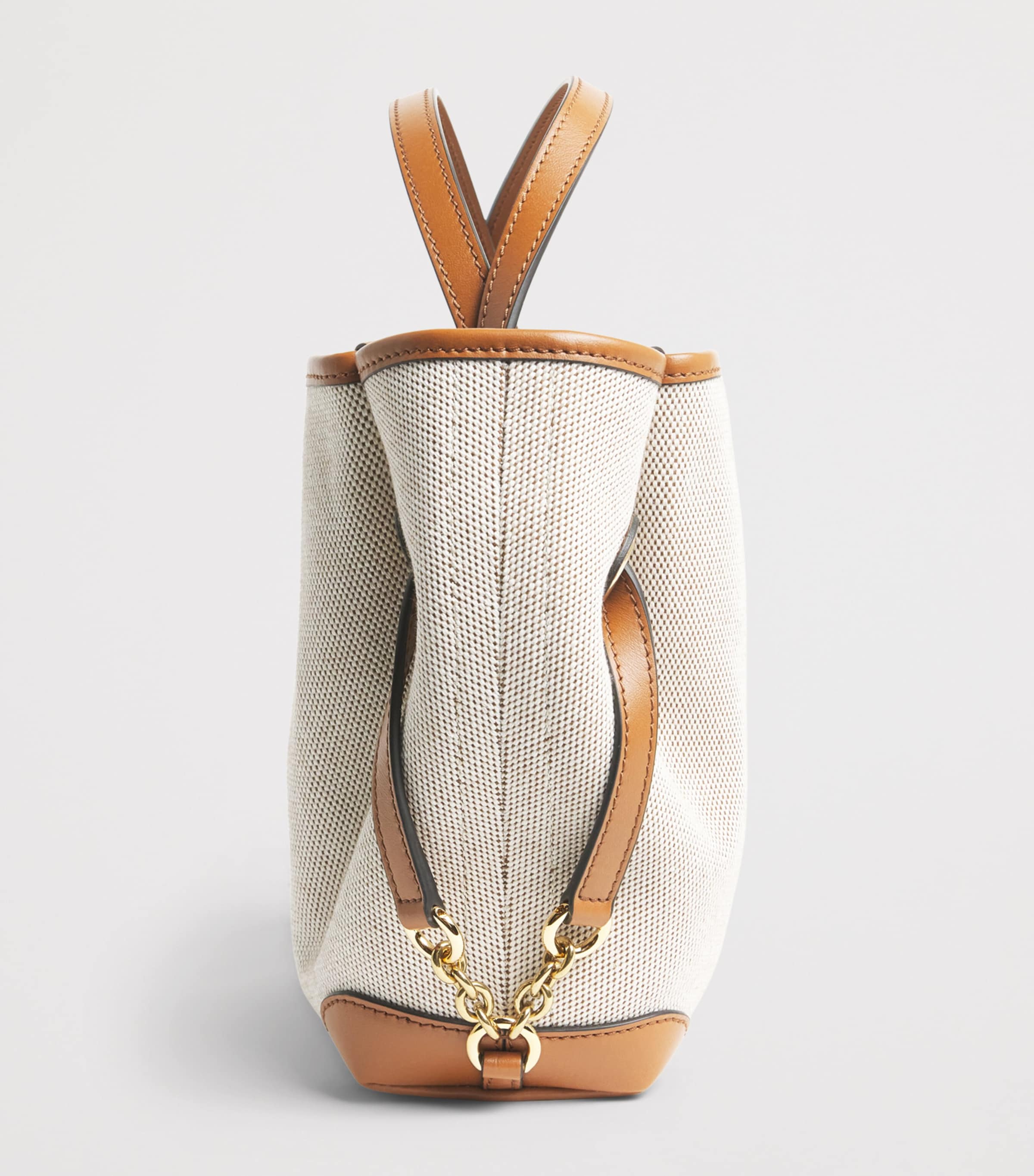 Chloé Small Canvas Clover Carry Top-Handle Bag Clay Brown Image 3