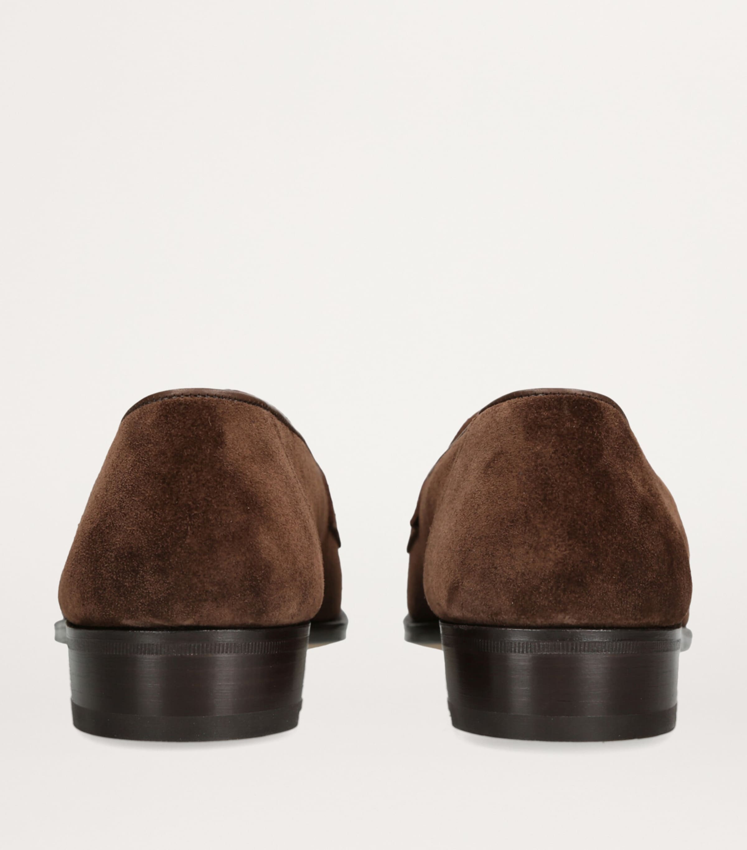 Suede James Unlined Loafers DARK BROWN Image 2