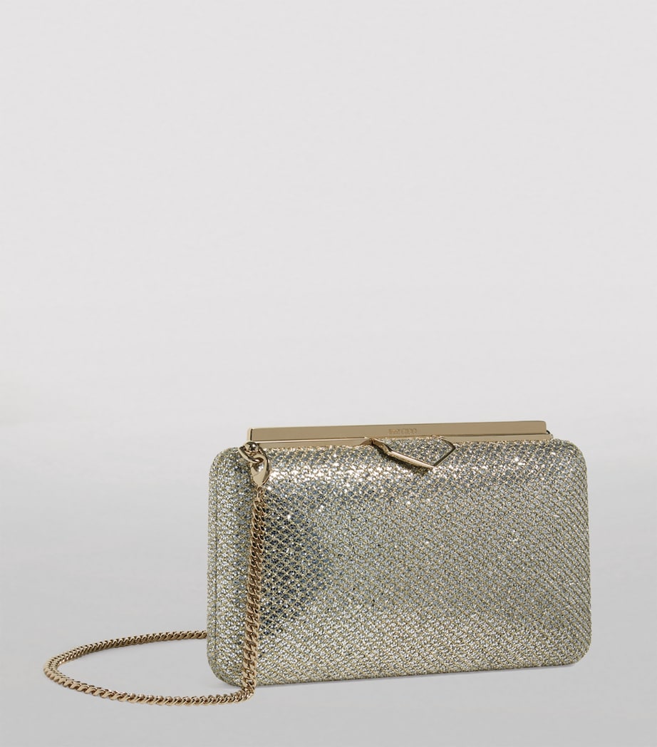 Ellipse Glitter Clutch Bag CHAMPAGNE Image 2