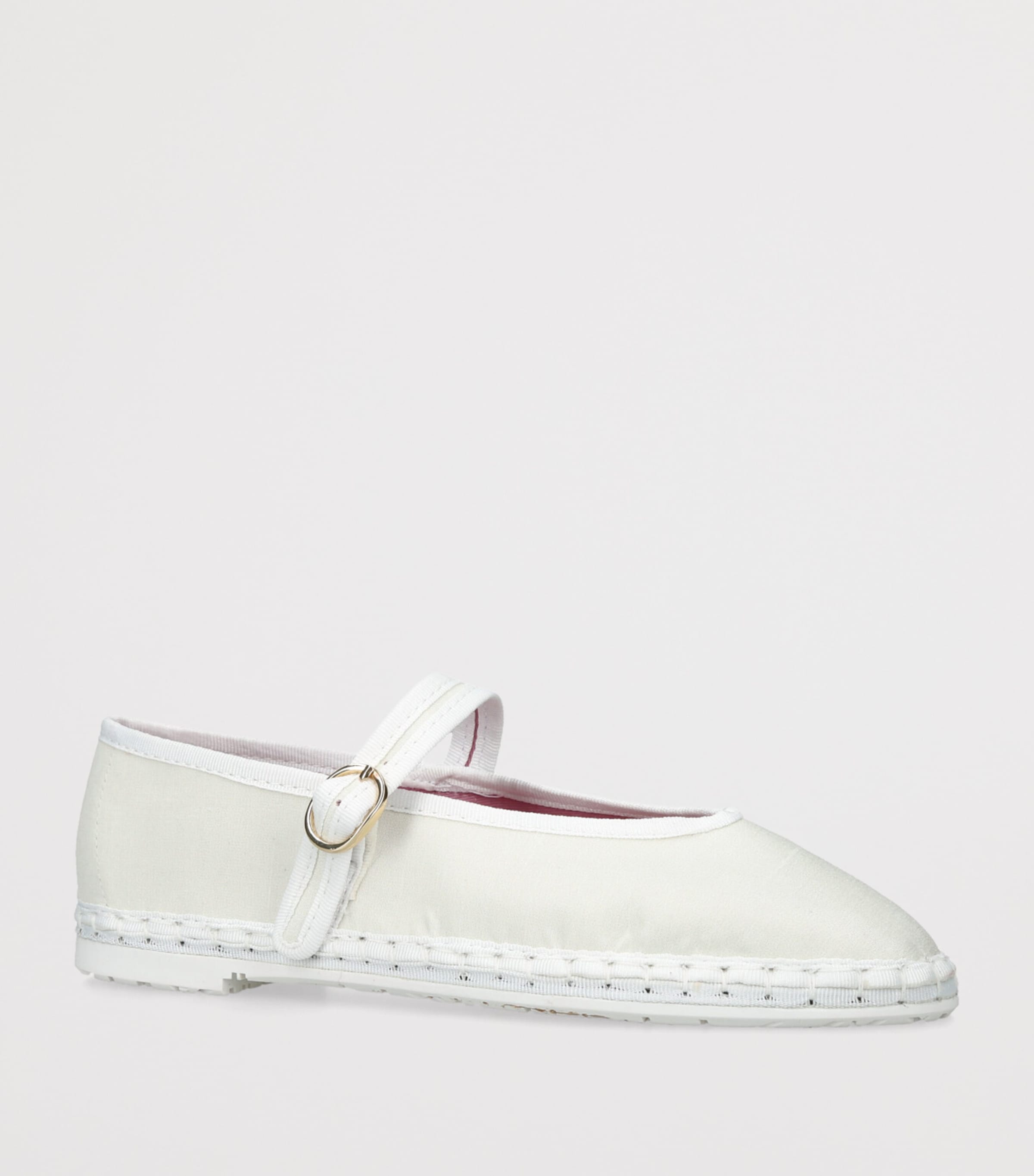 Flabelus Velvet Pierre Mary Janes White Image 3