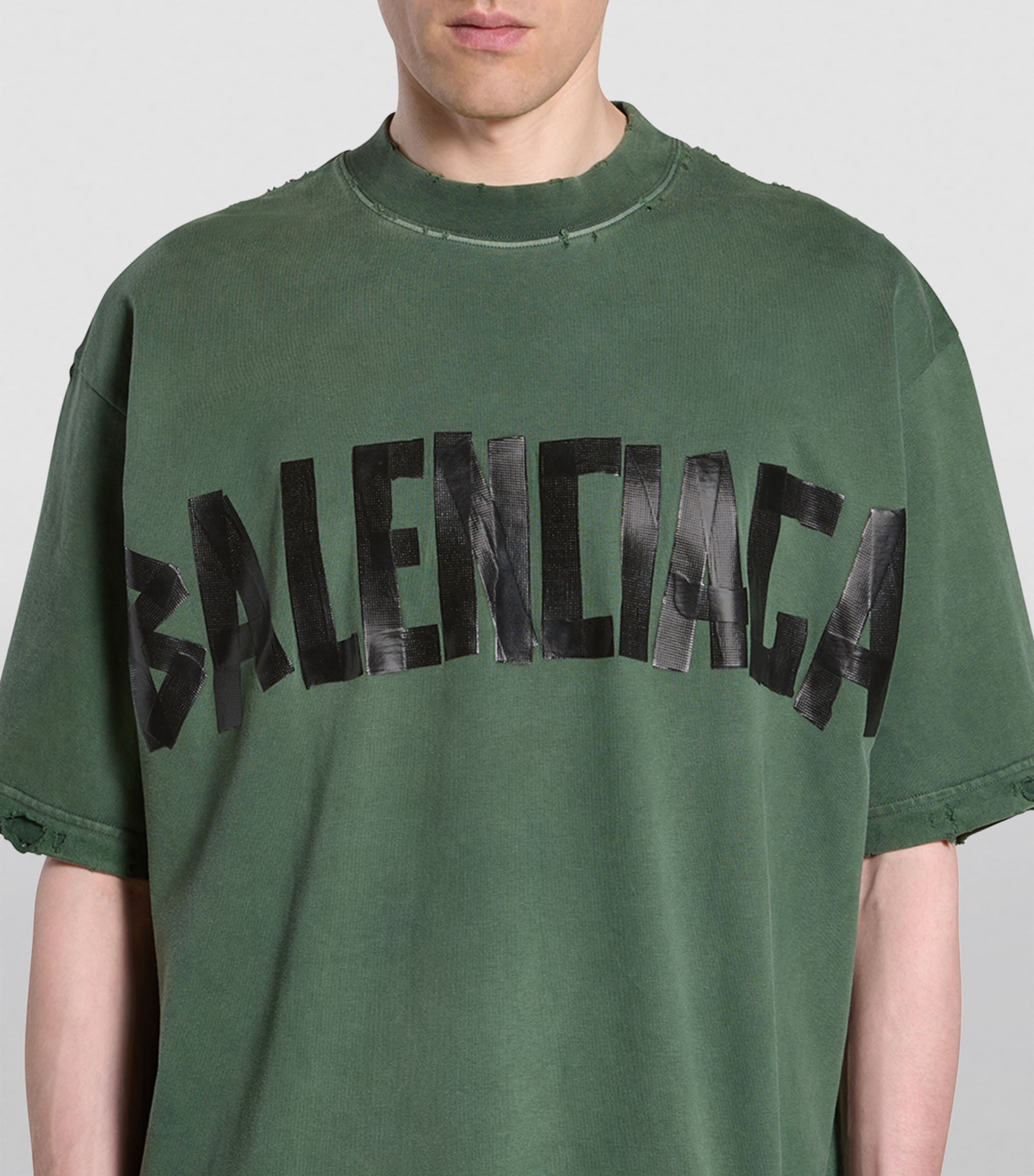 Balenciaga Brown Oversized Logo T-Shirt | Harrods US