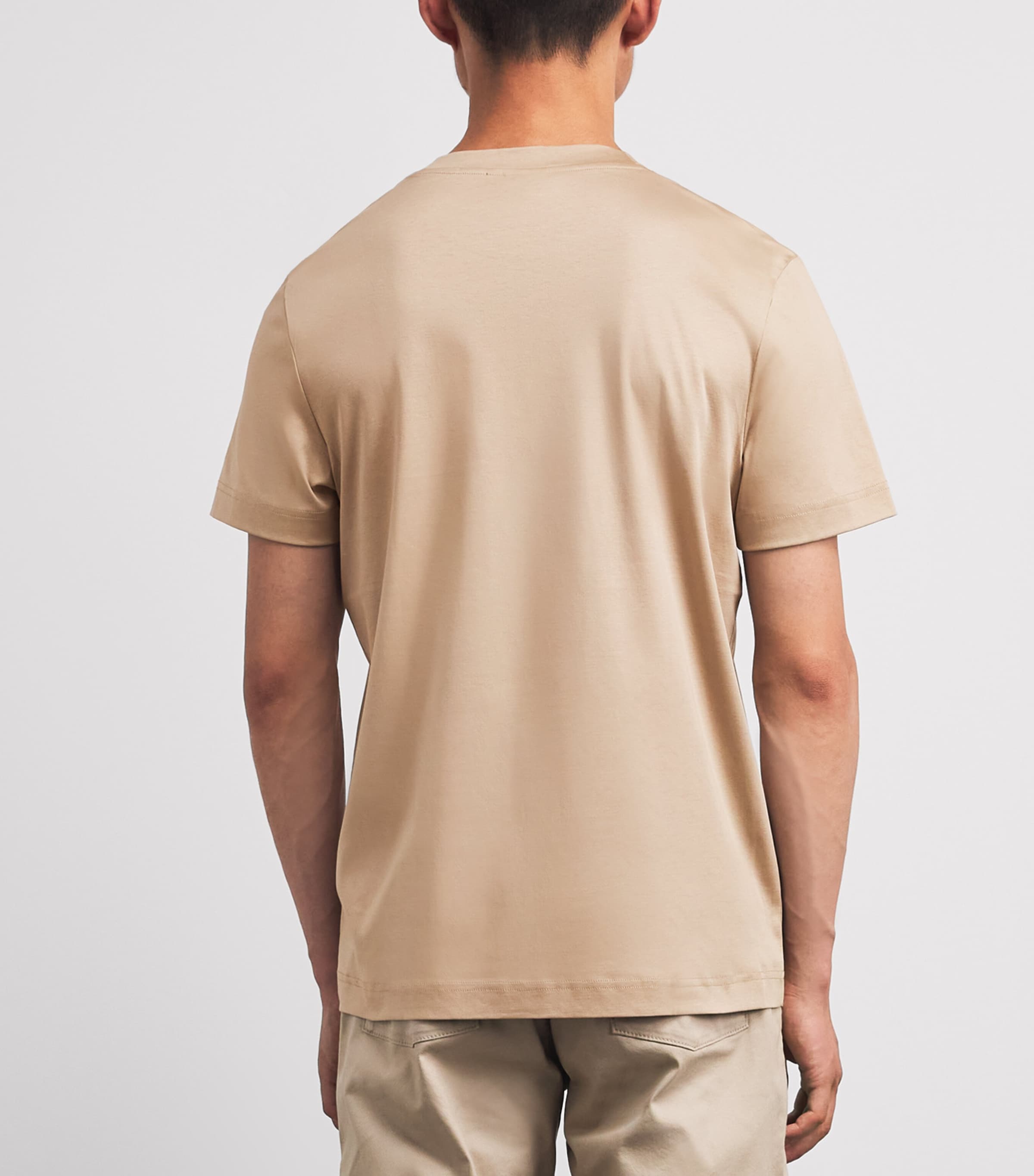 Bogner Mens Cotton Logo Ryan T-Shirt Beige Image 5