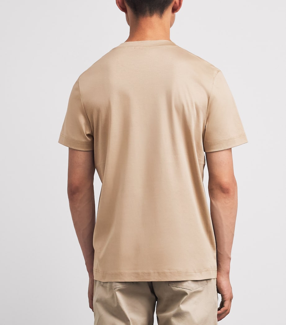 Bogner Mens Cotton Logo Ryan T-Shirt Beige Image 5