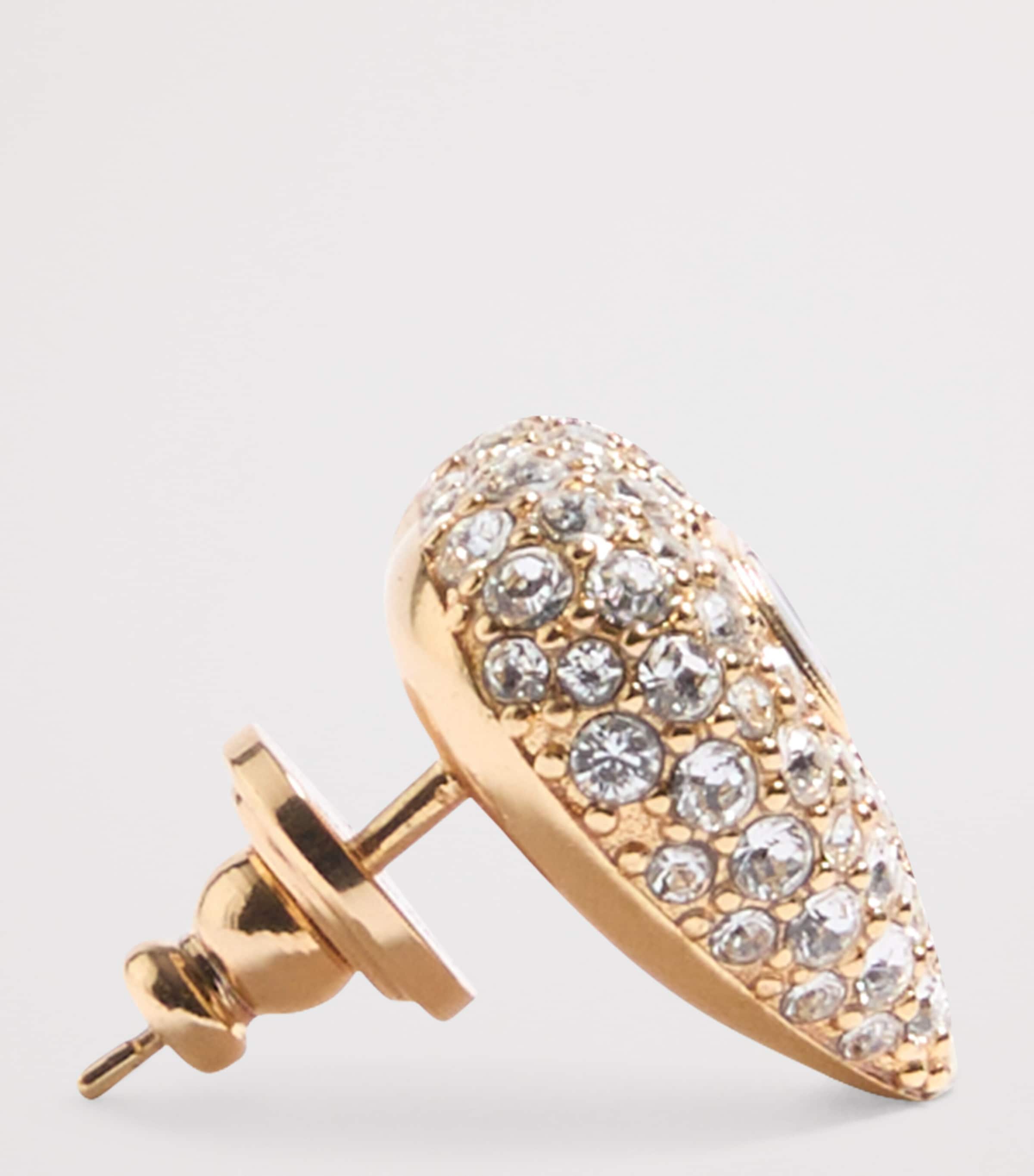 Enamel and Crystal Heart Earrings RG5 Image 3