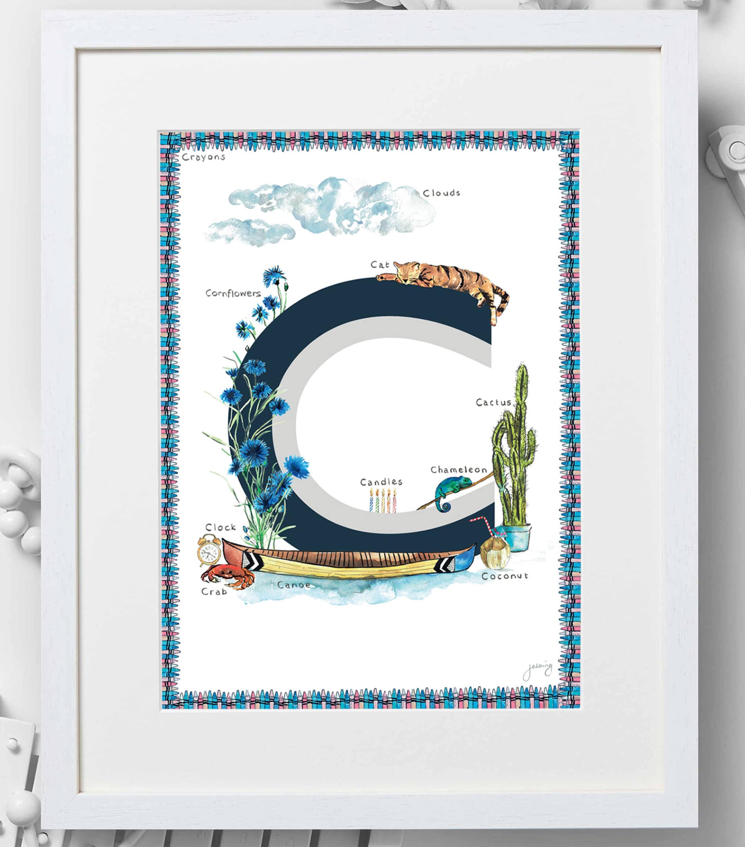 A4 Letter Print NAVY Image 2