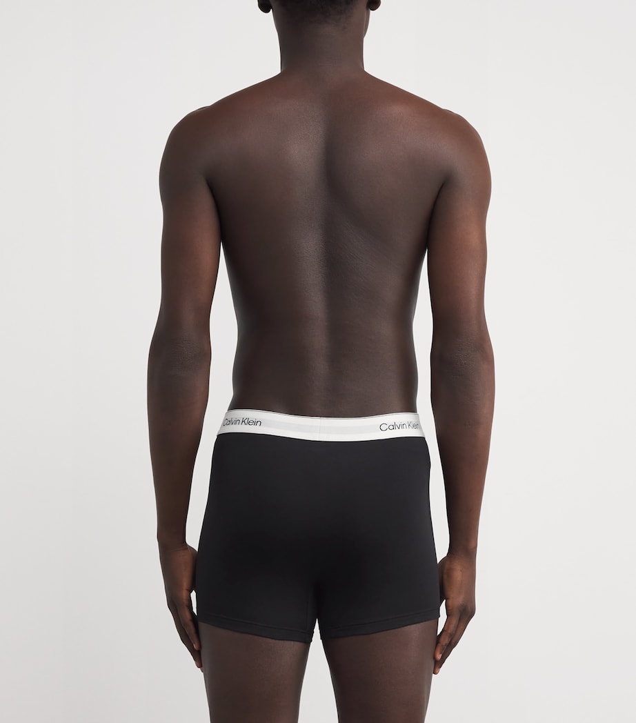 Stretch-Cotton Relaxed Trunks (Pack of 3) 3VNBLACK W/ TAHITI Image 3