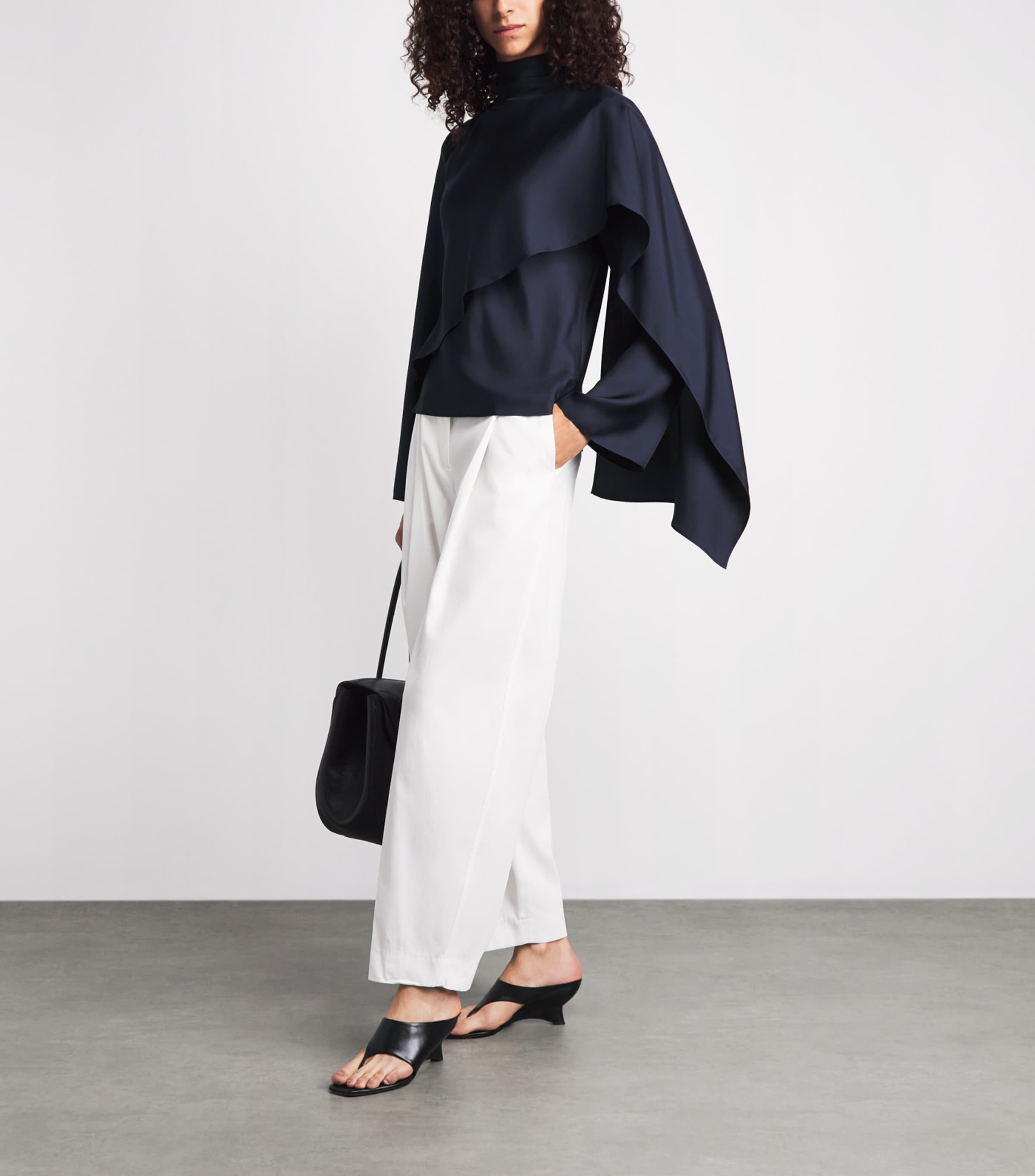 Róhe Womens Silk Foulard Top Night Image 2