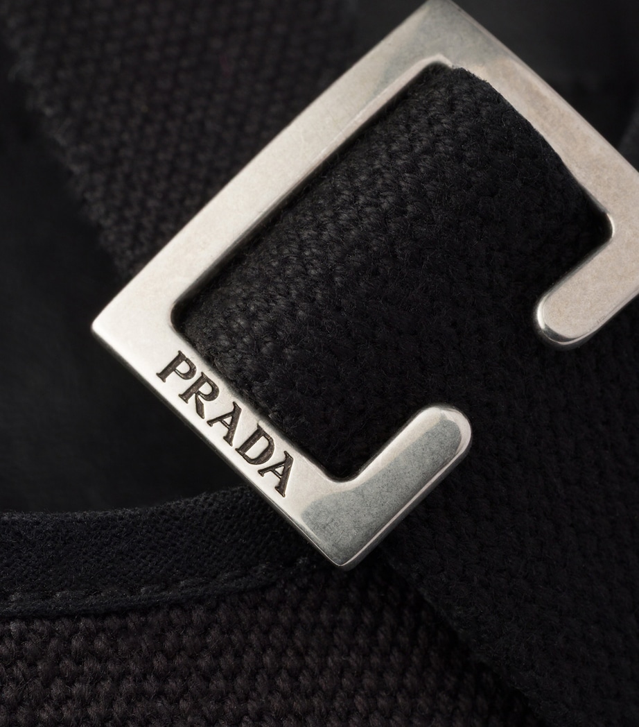 Prada Canvas Buckle-Detail Pumps 45 Black Image 7