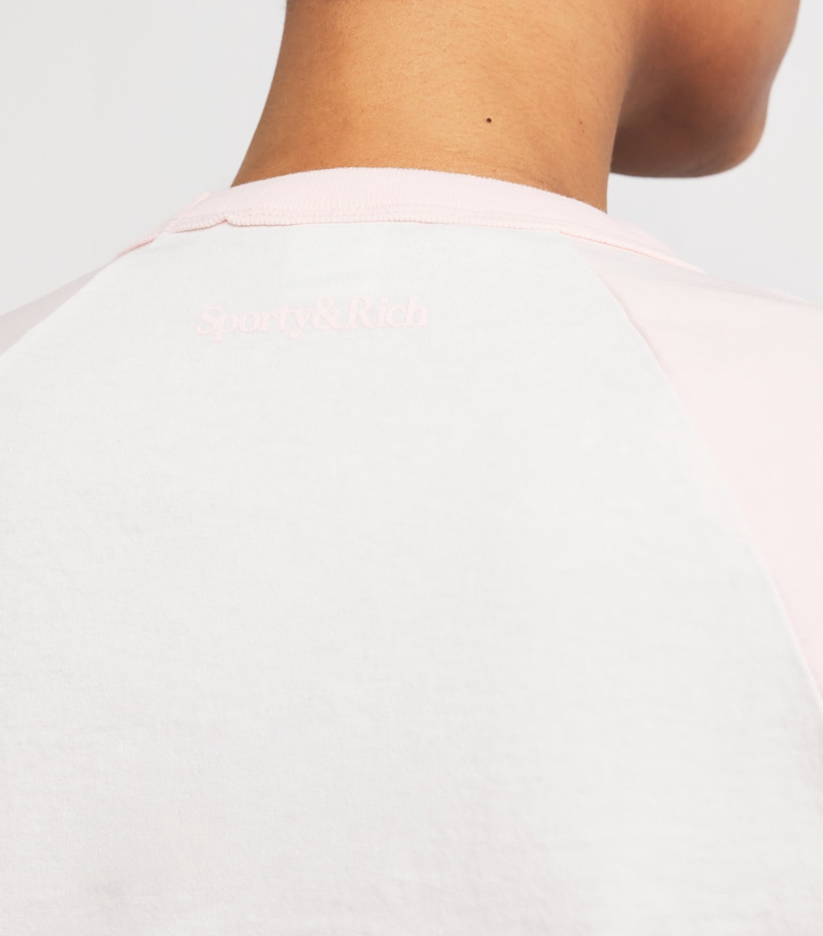 Wellness Club Cropped T-Shirt WHITE/PINK DOLPHIN Image 6