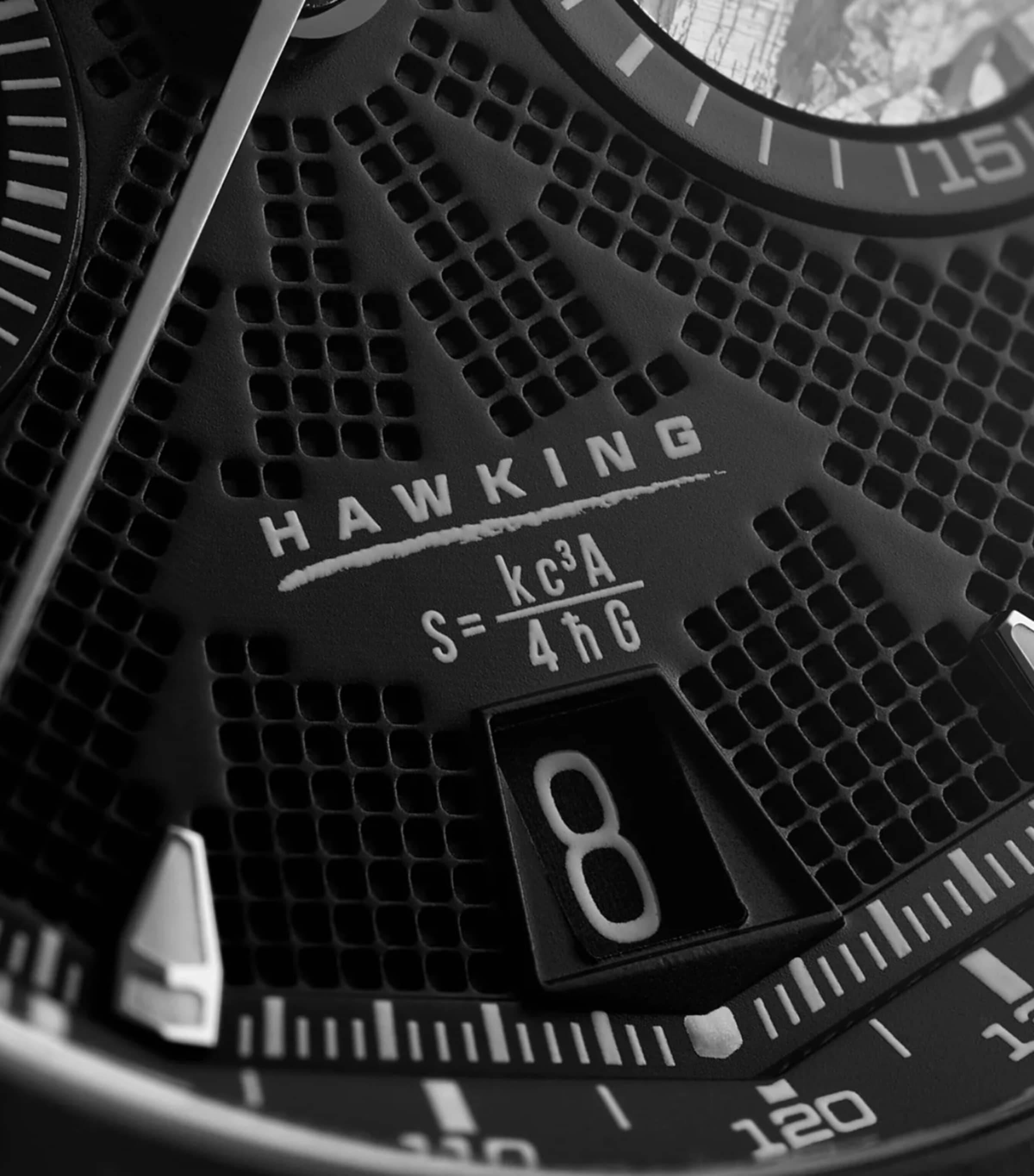 Bremont Stainless Steel Supernova Hawking Chronograph Watch 41mm Black Image 8