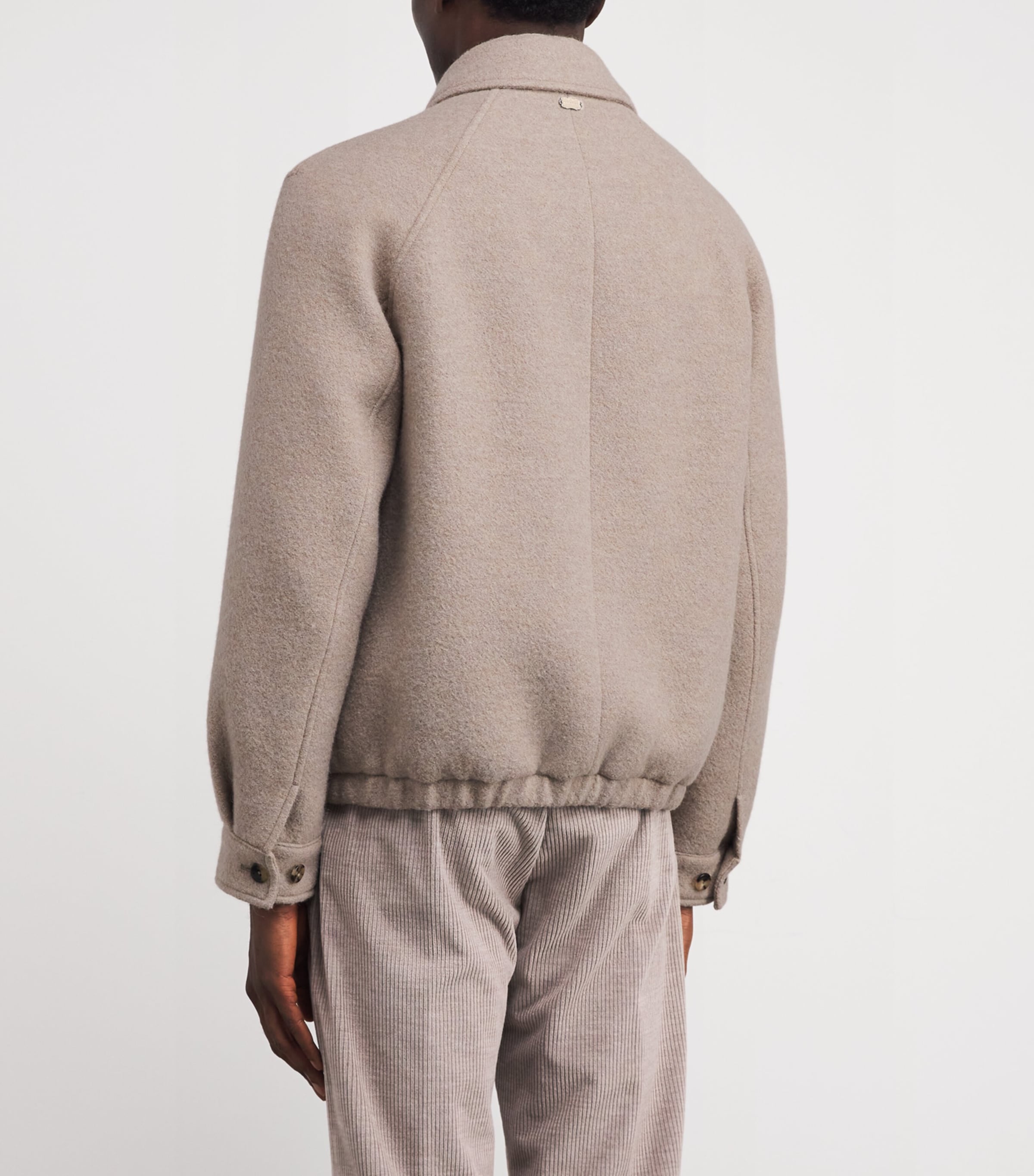 Agnona Mens Alpaca Pressed Spazzolino Overshirt Drk Beige Sesame Image 4