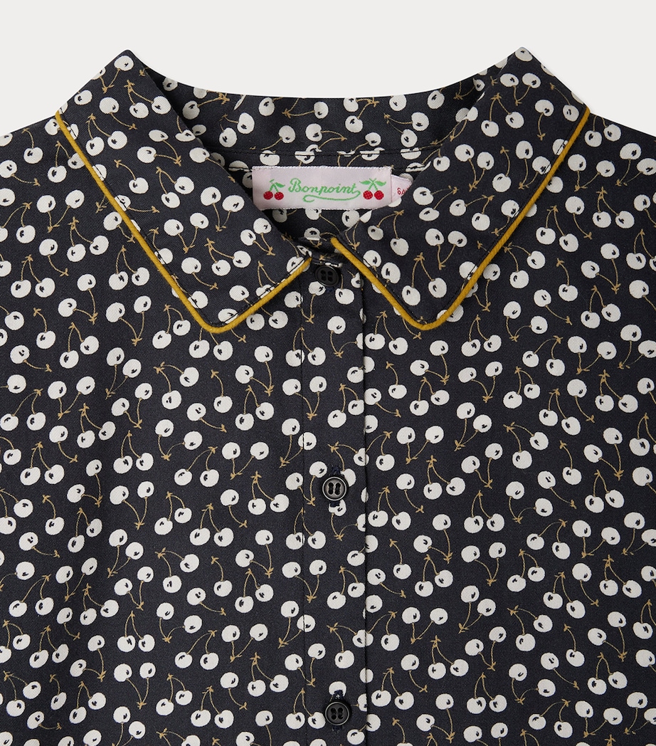 Cotton Cherry Print Blouse (10-14 Years) IM BLEU NUIT Image 3
