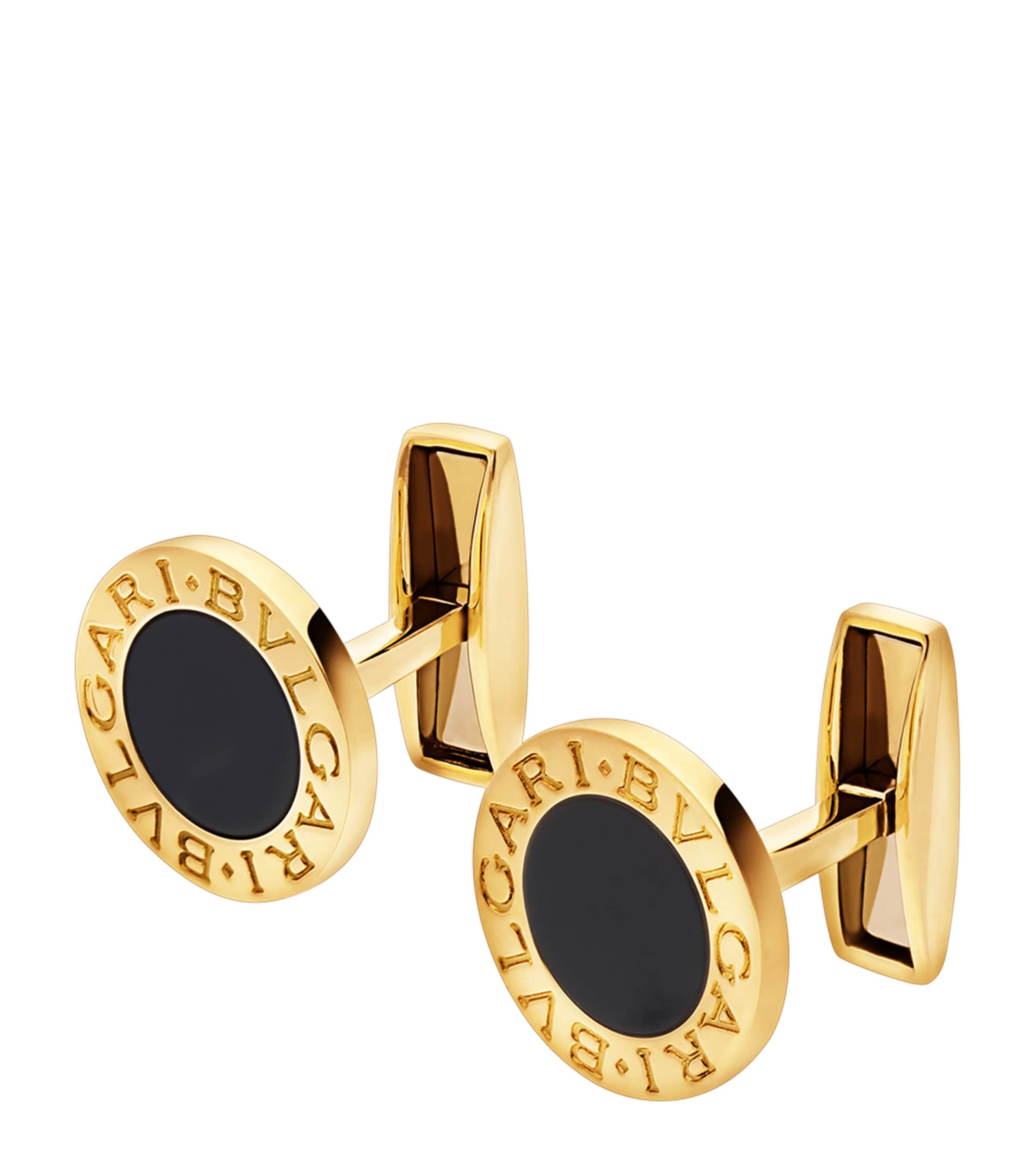 Bvlgari Yellow Gold and Black Onyx BVLGARI BVLGARI Cufflinks Yellow Gold Image 2