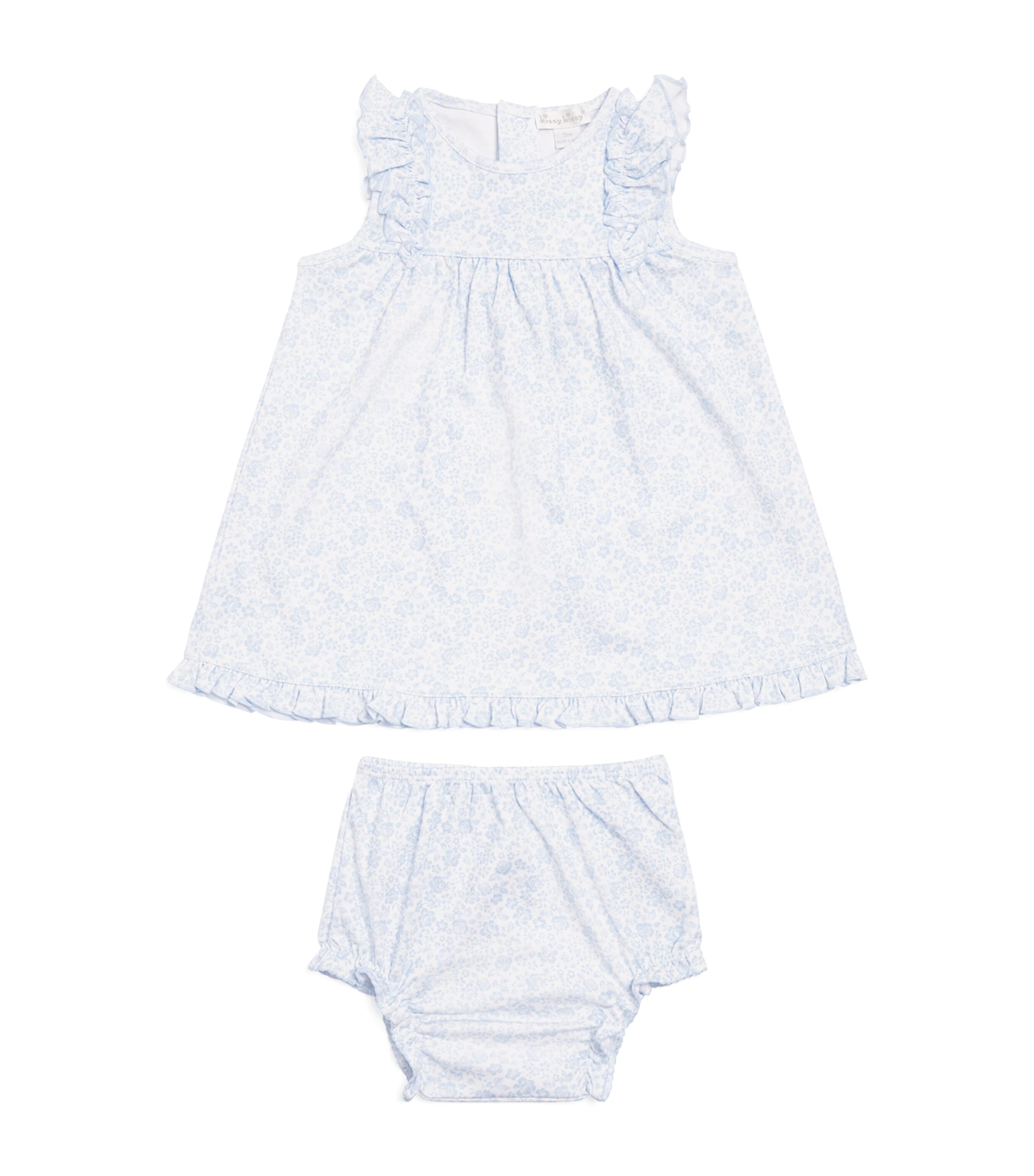 Pima Cotton Dress and Bloomers Set (9 Months) K480LIGHT BLUE Image 1