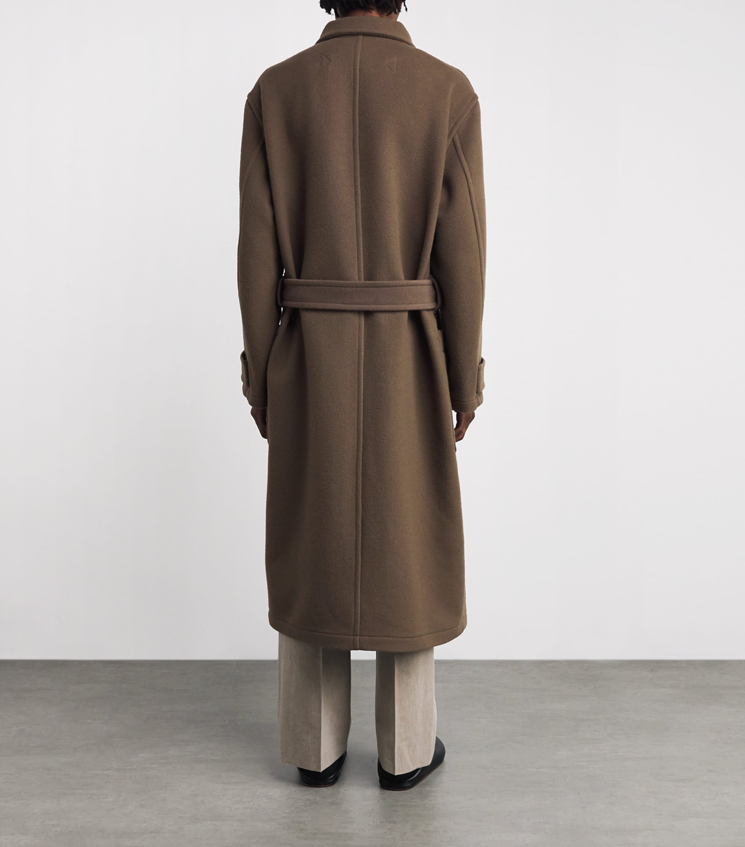 Lemaire Brown Wool Overcoat | Harrods UK