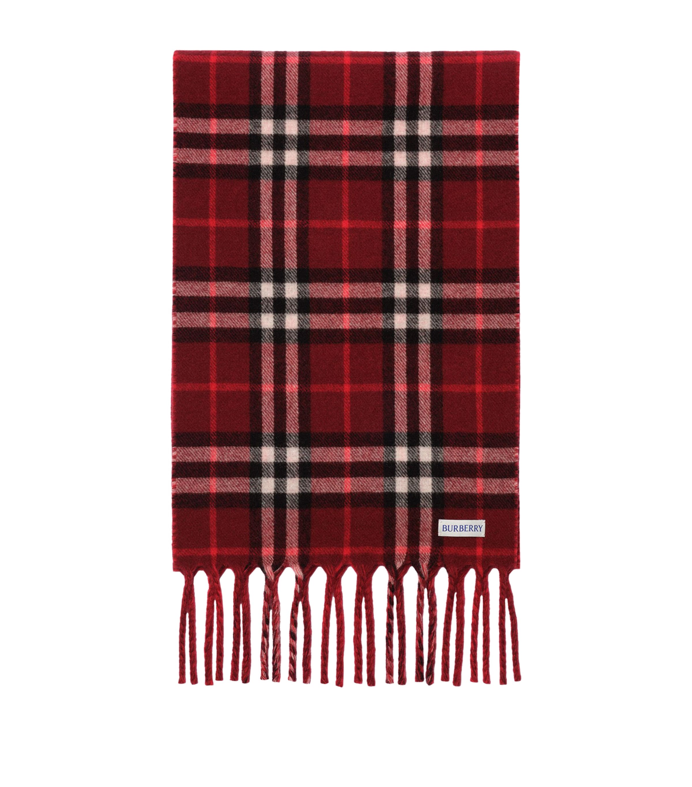 Burberry Cashmere Reversible Knight Stamp Scarf Oxblood/red Image 4