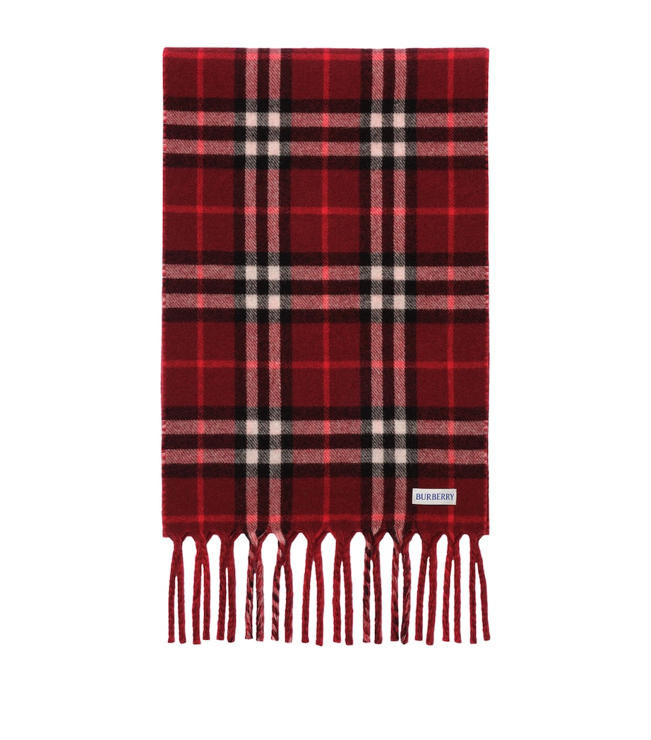 Burberry Cashmere Reversible Knight Stamp Scarf Oxblood/red Image 4