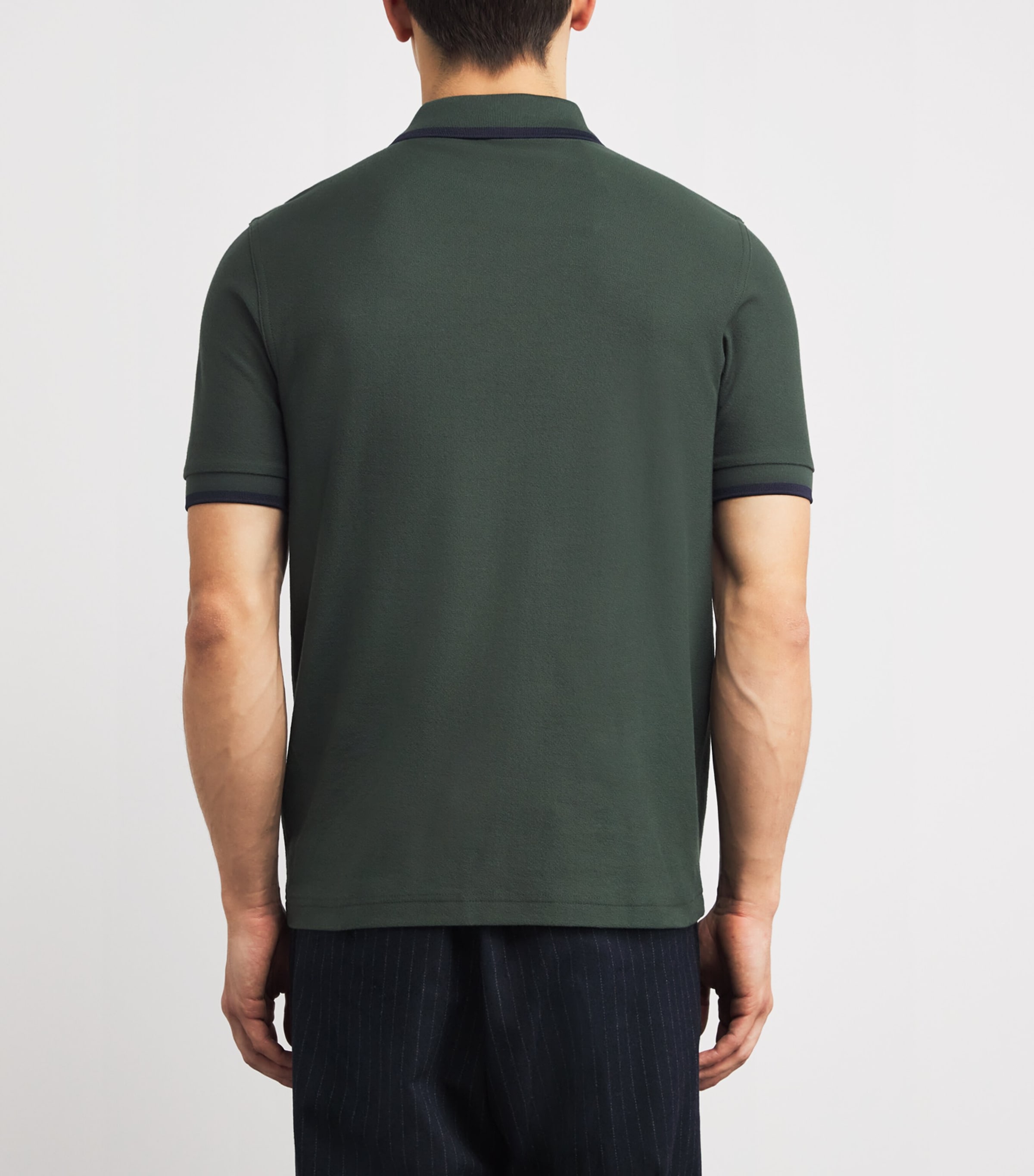 Cotton Crepe Piqué Polo Shirt X89 COURT GREEN Image 4