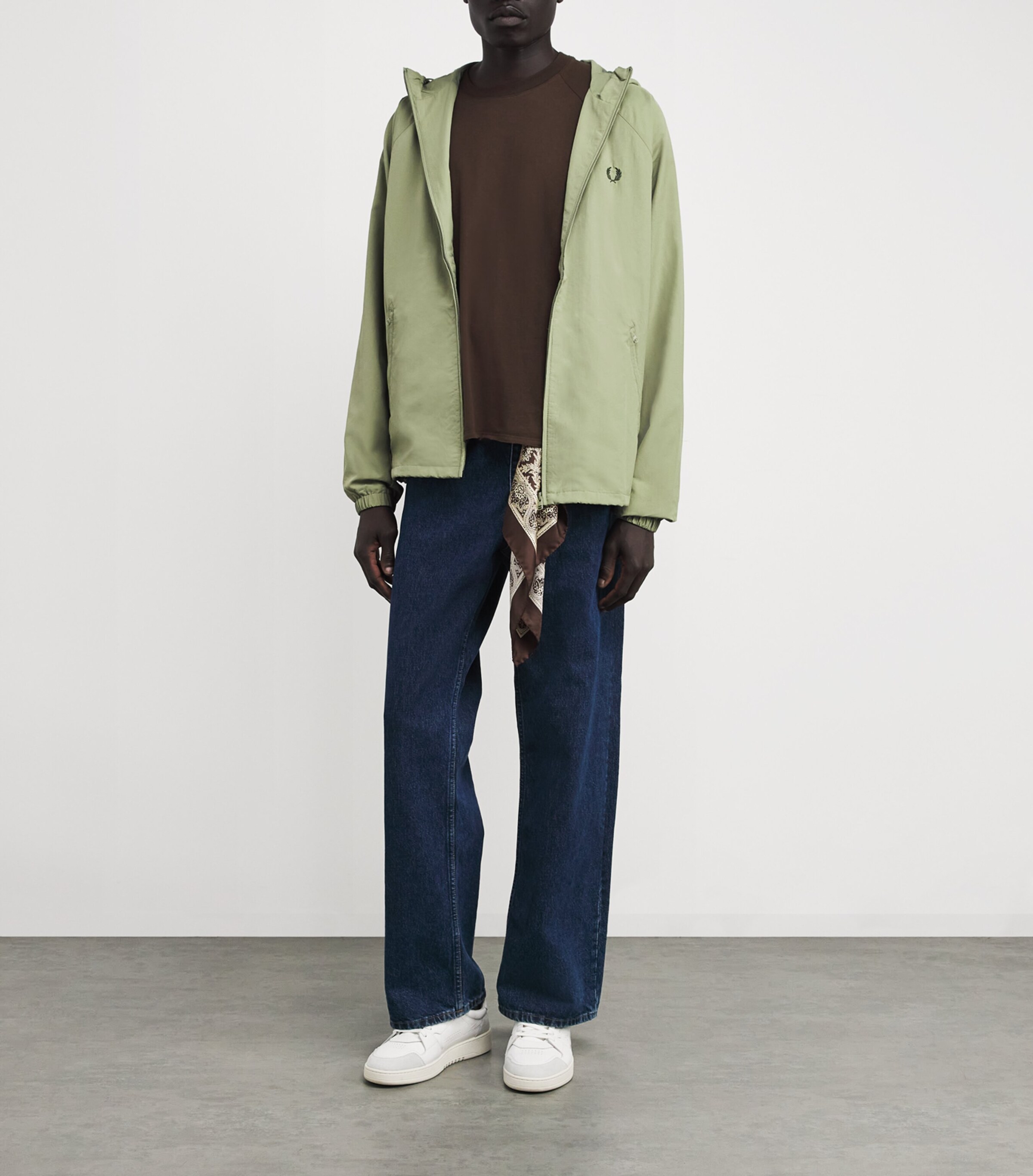 Shell Taslan Hooded Jacket X88OLIV MNT Image 2