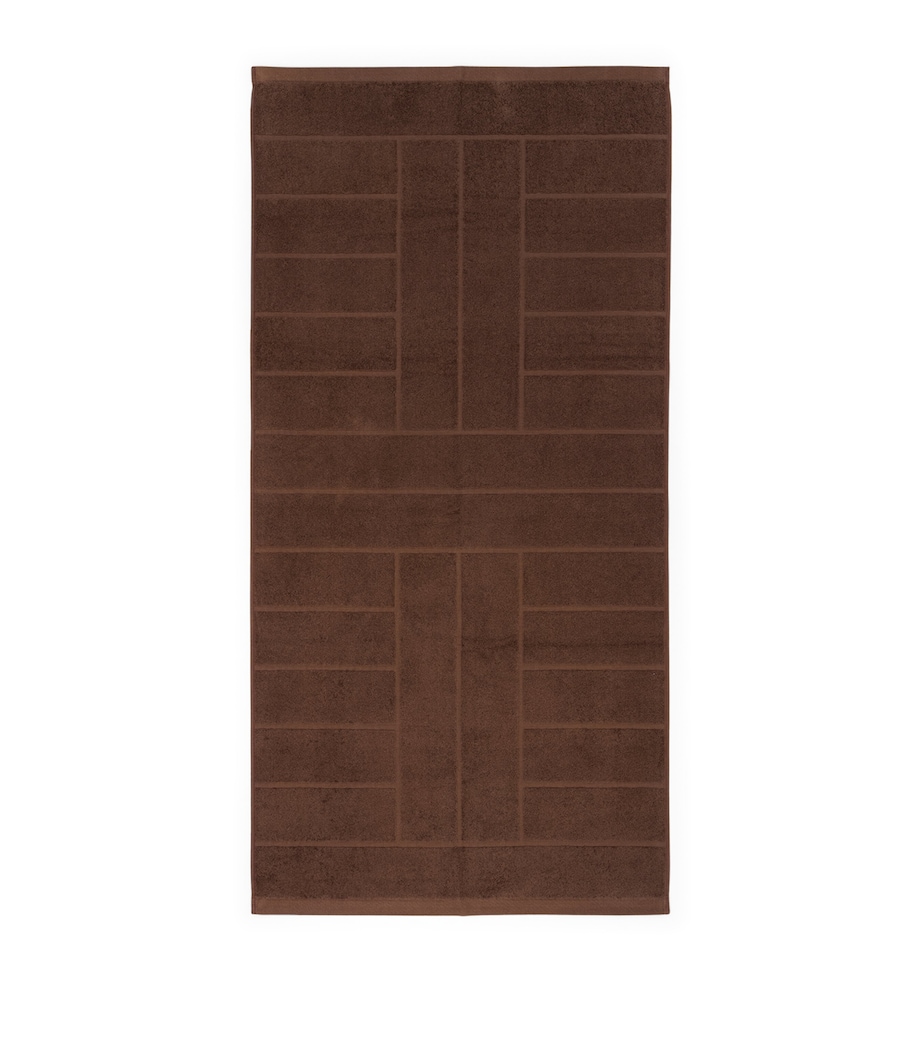 Jacquard Tile Greenwich Bath Towel (40cm x 170cm) TABAC Image 2