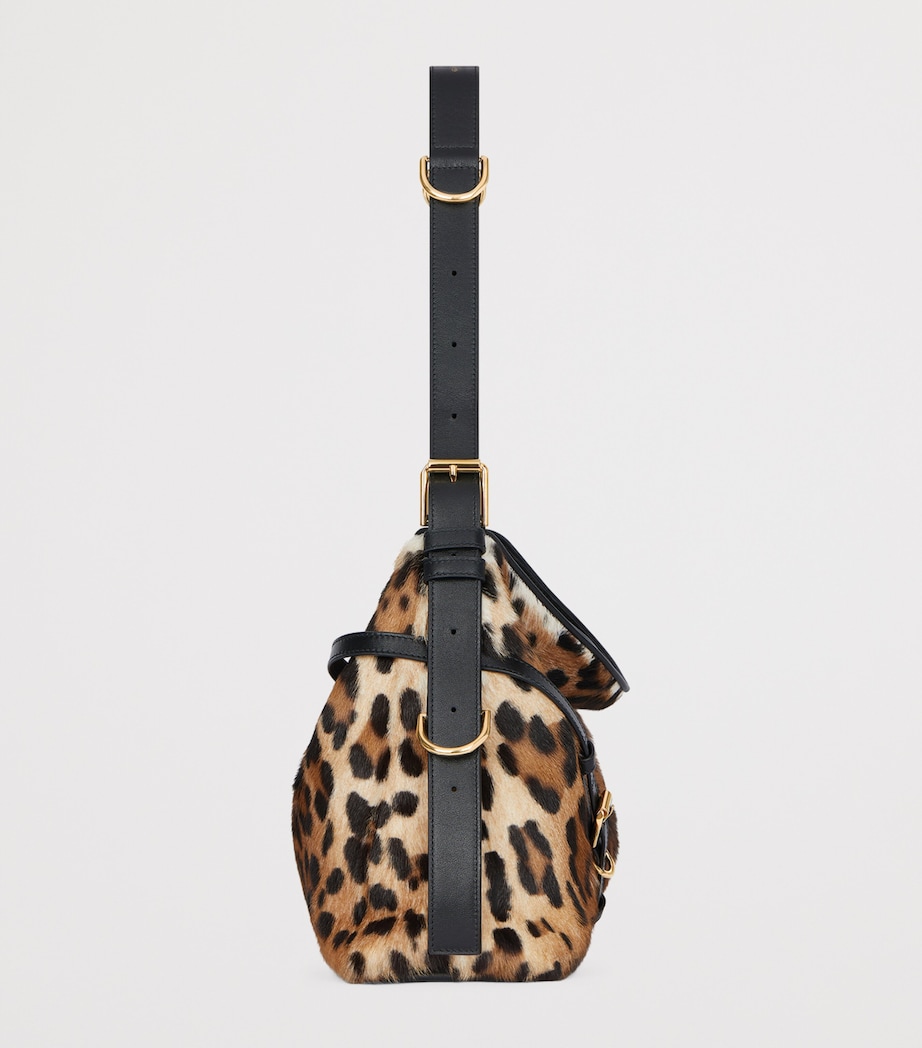 Medium Leather Voyou Shoulder Bag BLACK/BEIGE Image 2