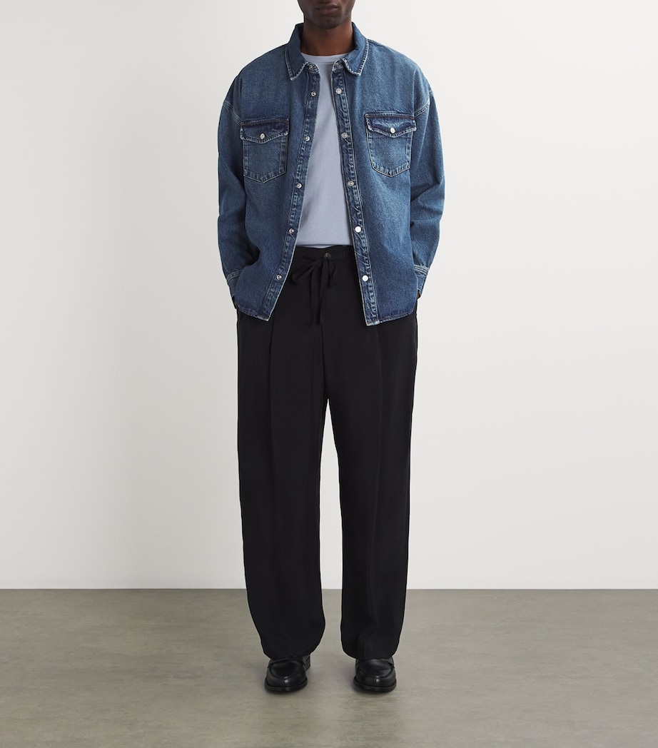 FRAME Mens Denim Overshirt Briset Image 2