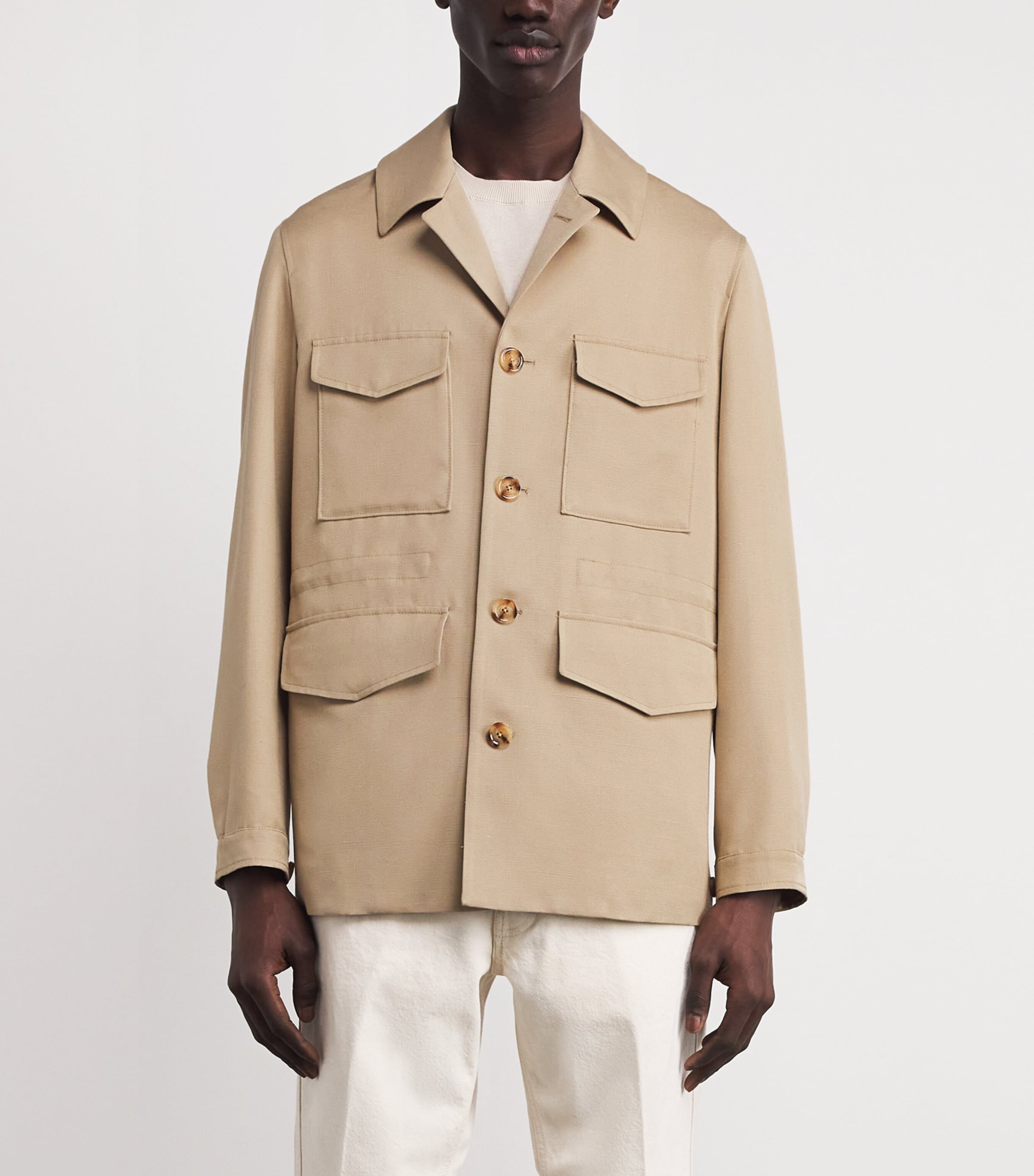 Virgin Wool Field Jacket 200 BEIGE Image 3