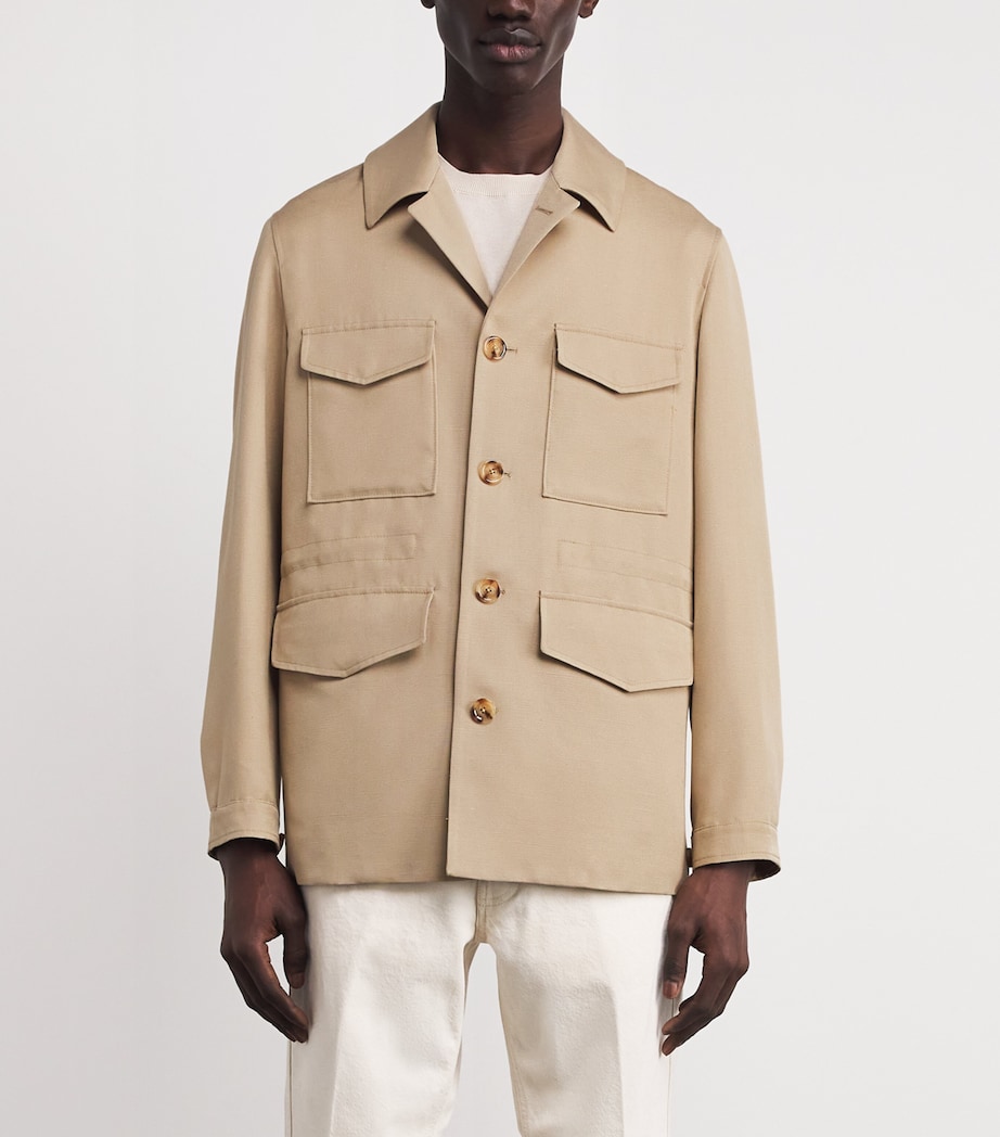 Virgin Wool Field Jacket 200 BEIGE Image 3