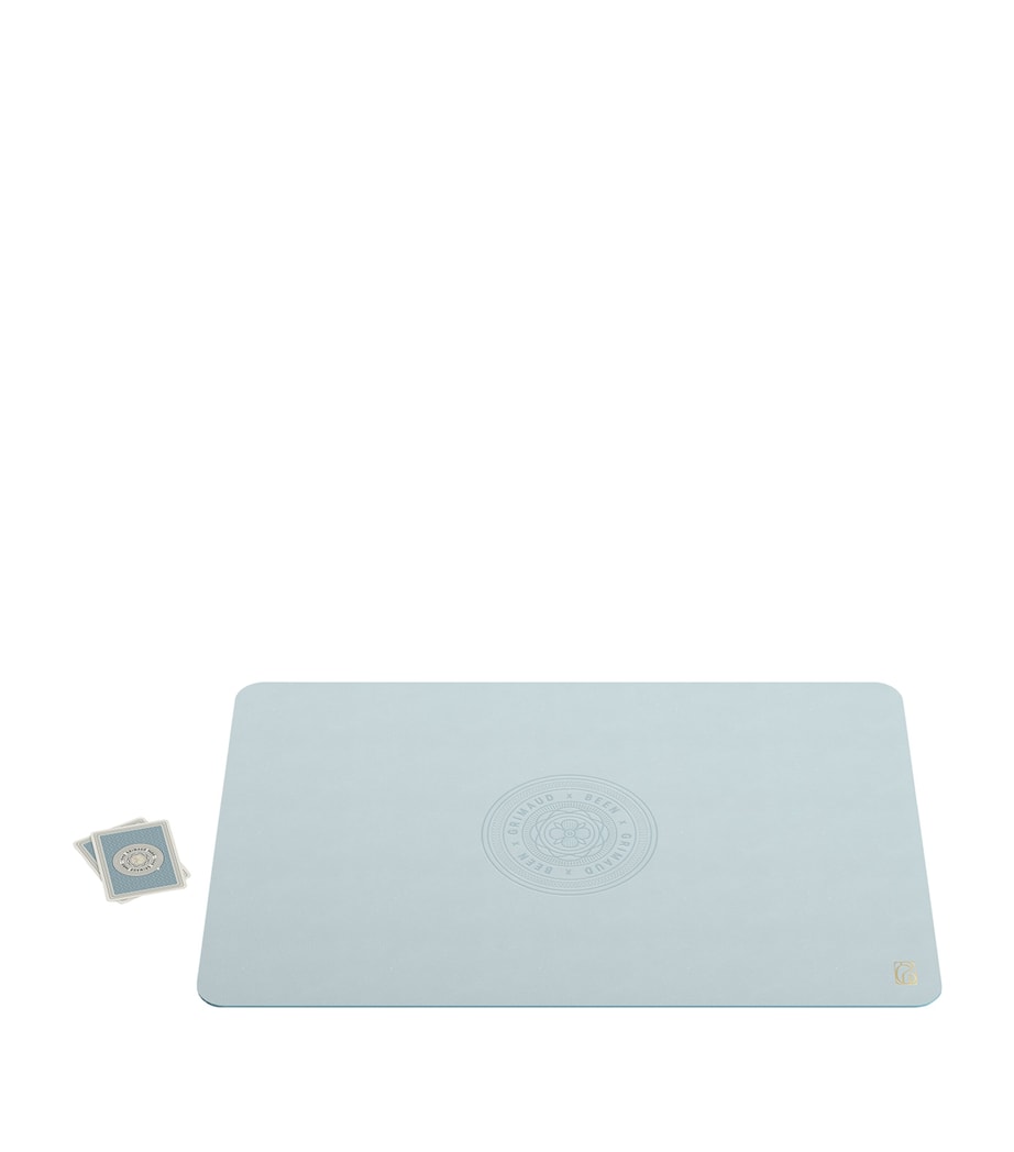 Apple Leather Playing Cards Mat BLUE Image 1