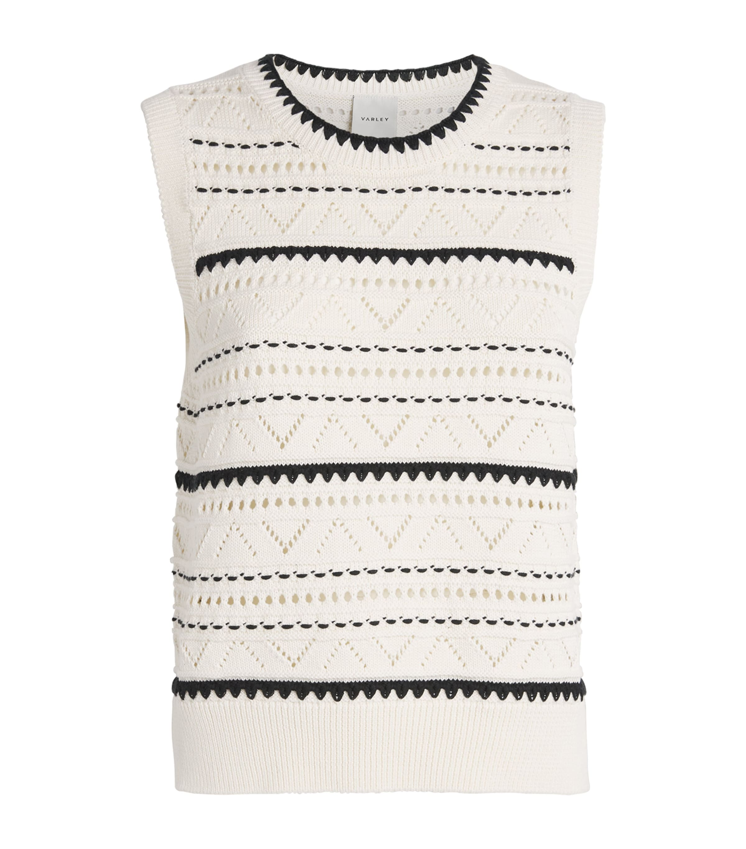 Varley Knitted Athena Vest In White