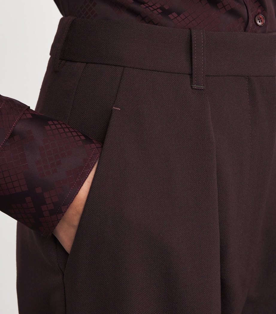 Pleated Wide-Leg Trousers 8849 DEEP MAHOGANY Image 6