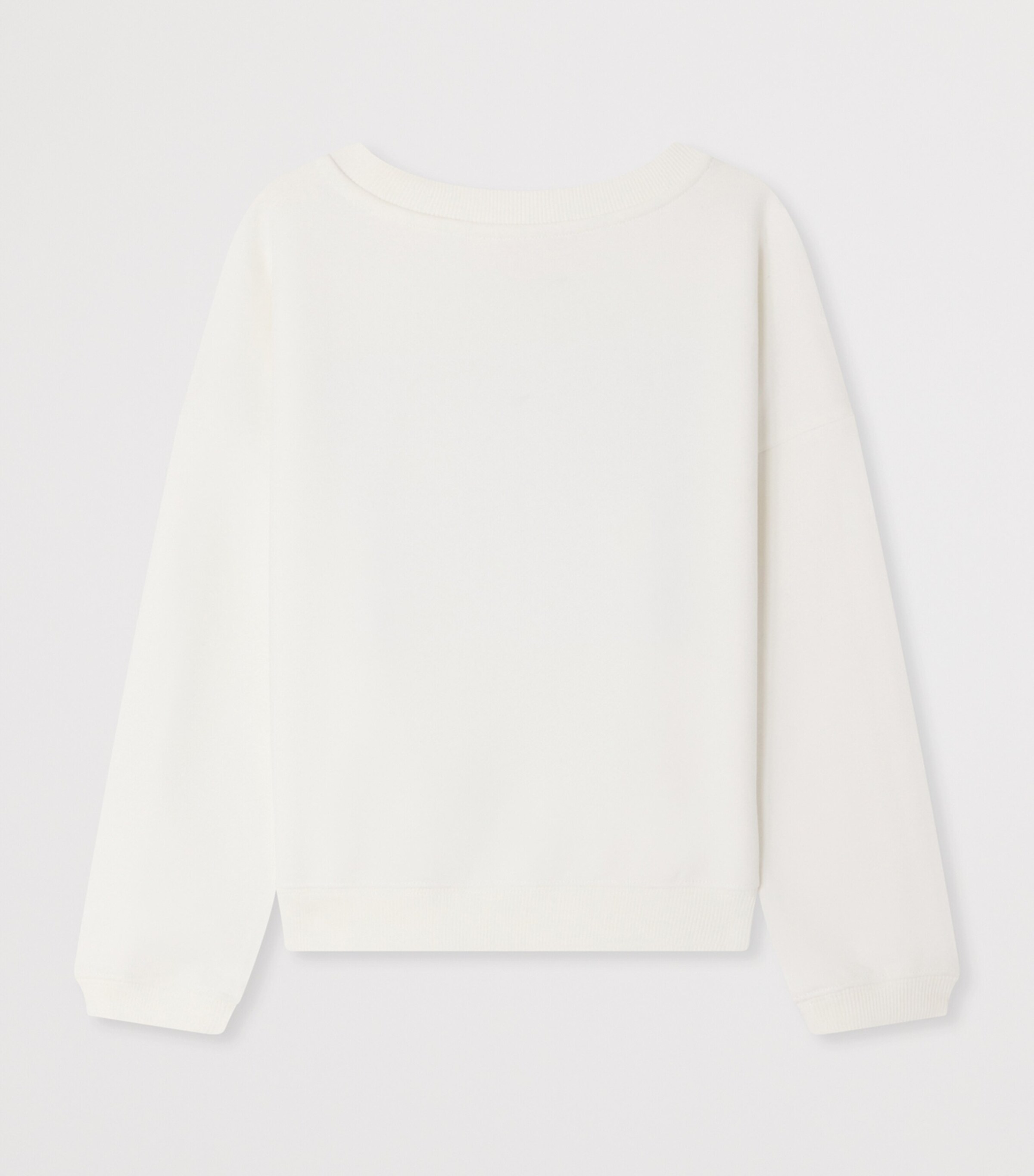 Bonpoint Cotton Embroidered Cherry Sweatshirt (10-14 Years) Upb Blanc Lait Image 2