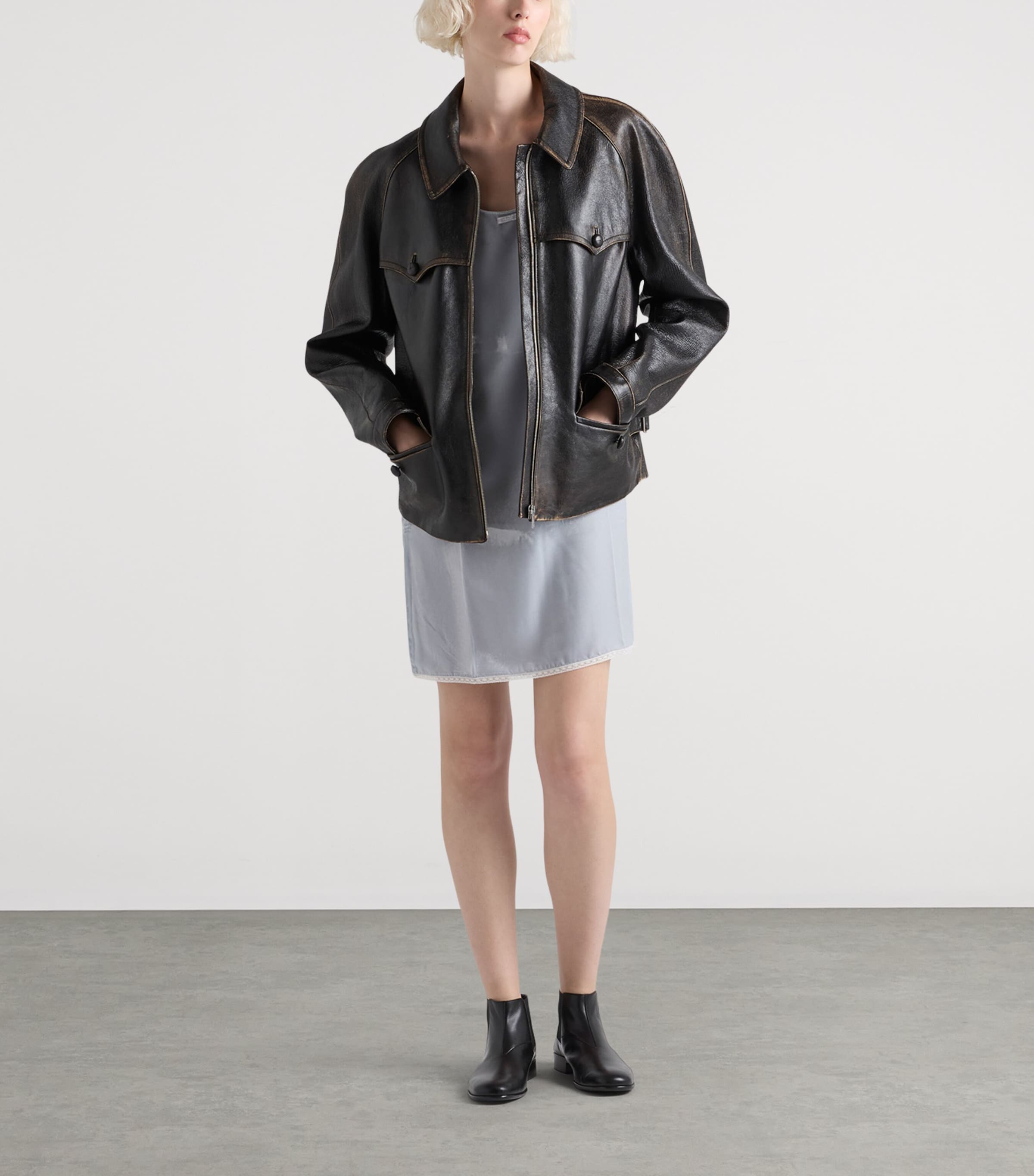 Goatskin Collared Jacket F0002 Image 2