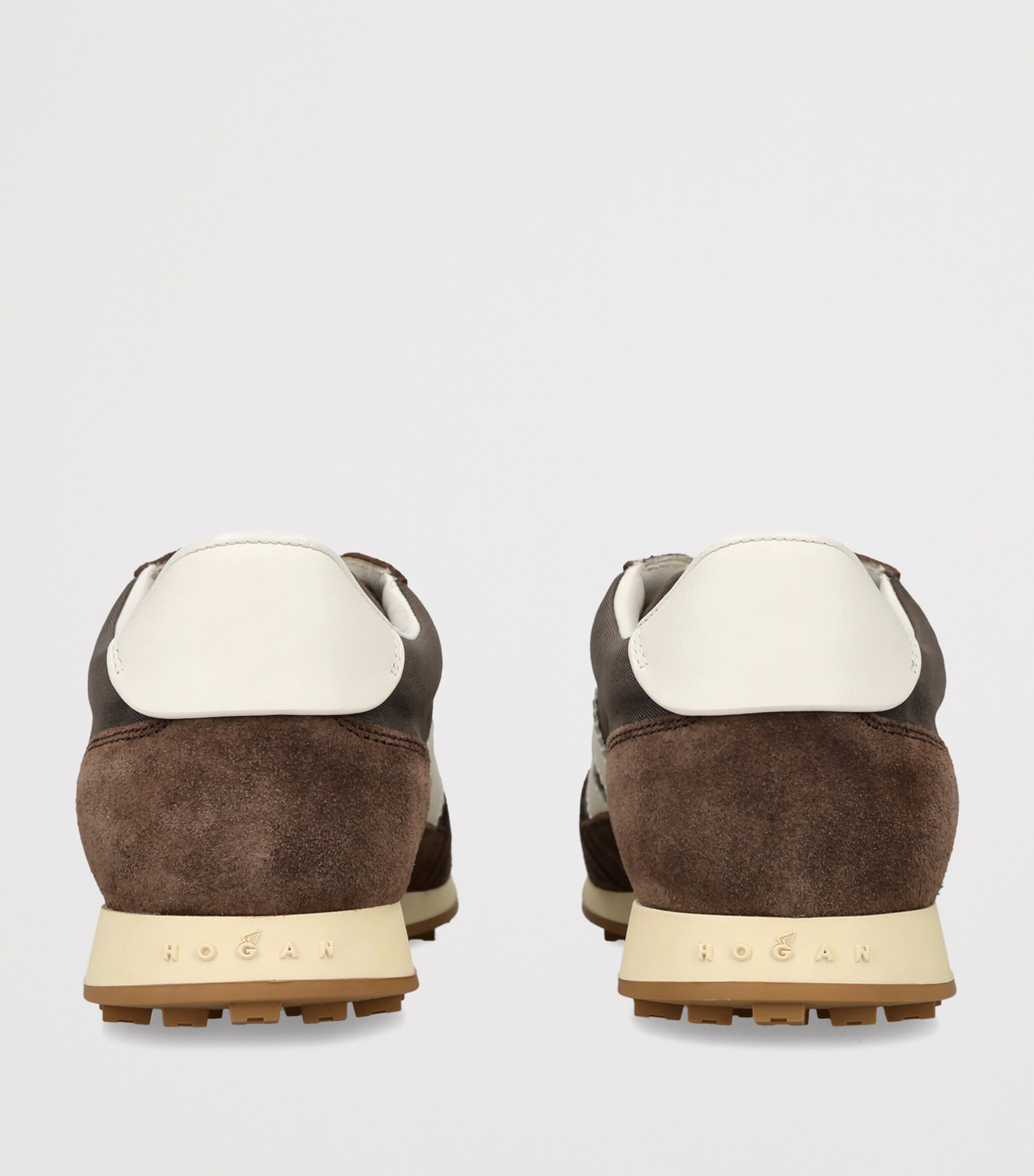 Hogan Suede-Mesh Athletic Sneakers Dark Brown Image 4