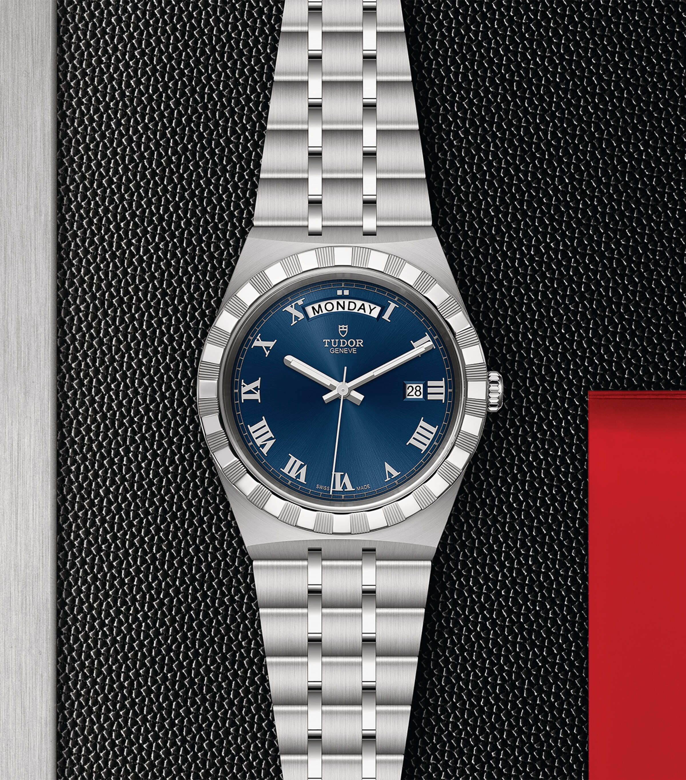 TUDOR Royal Day + Date Stainless Steel Watch 41mm Blue Image 2