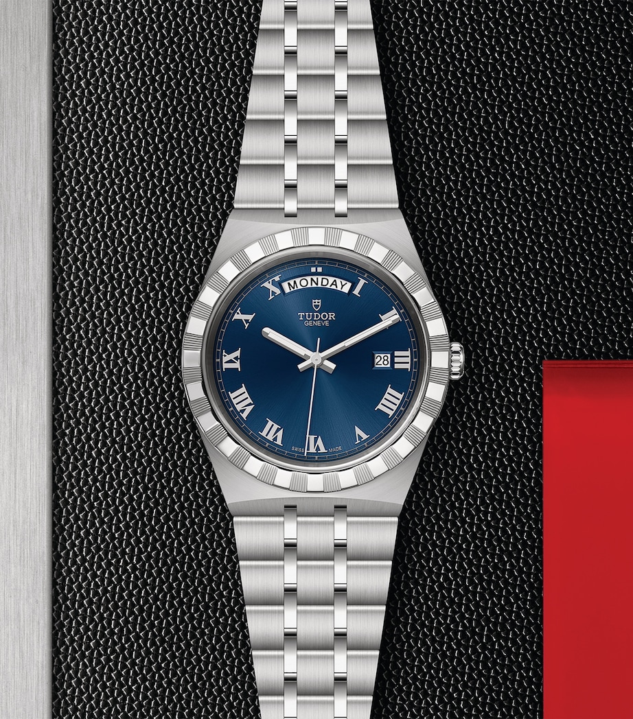TUDOR Royal Day + Date Stainless Steel Watch 41mm Blue Image 2