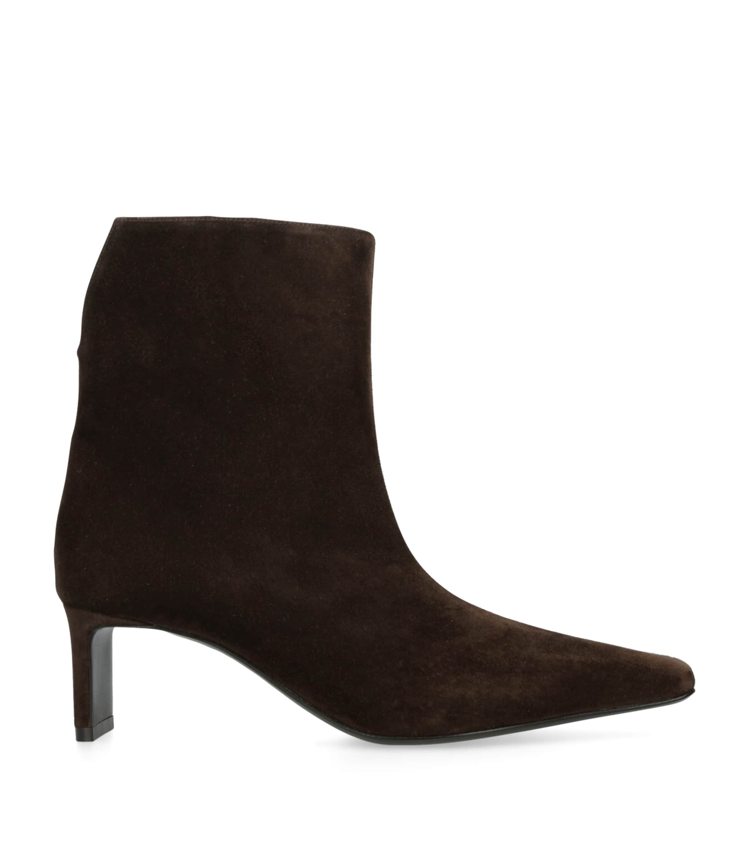 Suede Ona Ankle Boots 55 DARK BROWN Image 1