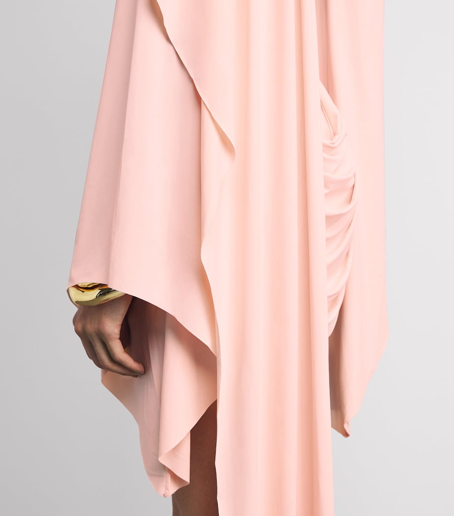 De La Vali Womens Draped Perisa Mini Dress Baby Pink Image 5