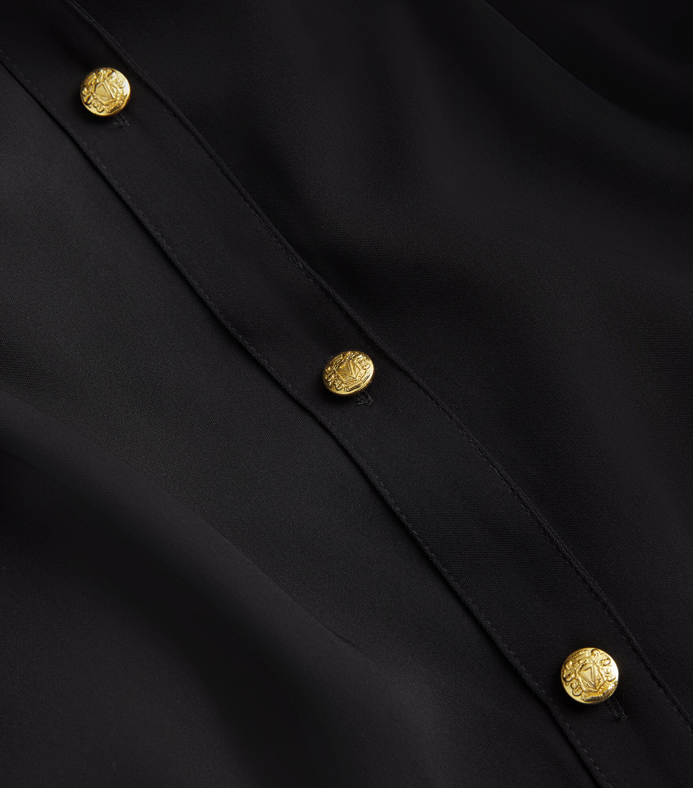 Asymmetric Wright Shirt Midi Dress BLACK Image 5