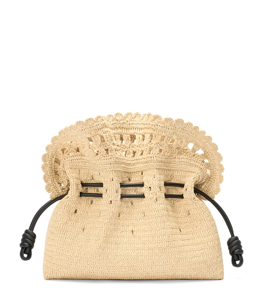 LOEWE x Paula's Ibiza Raffia Flamenco Purse Natural Image 1