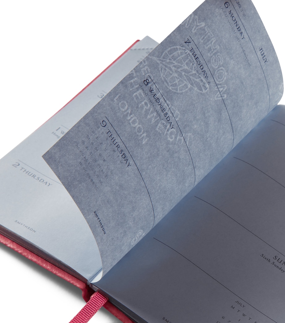 Panama Leather Weekly Diary 2026 RASPBERRY Image 3