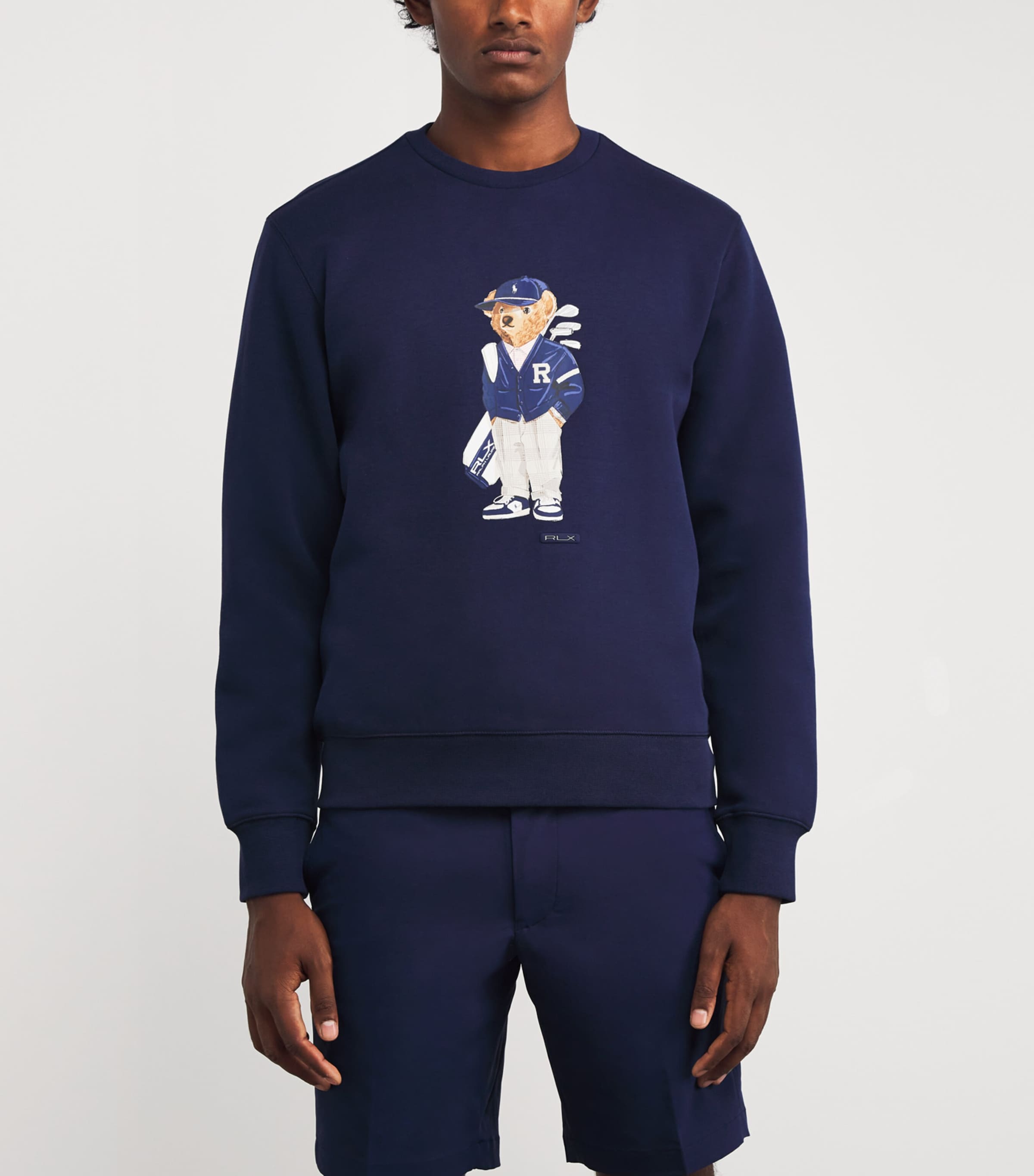 Cotton-Blend Performance Polo Bear Sweatshirt REFINED NAVY Image 3