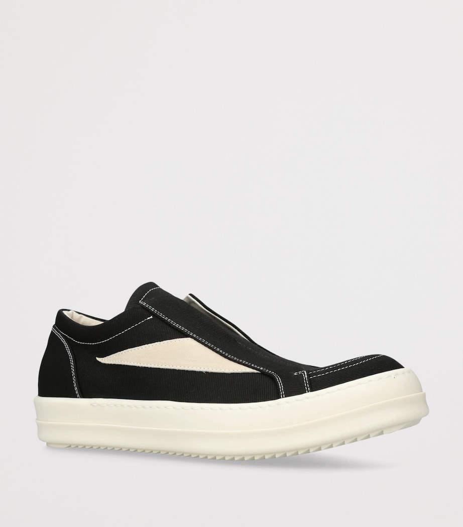 Denim Laceless Vintage Sneakers BLK/WHITE Image 3