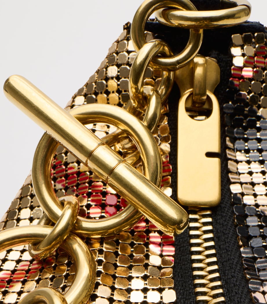 Check Chainmail Shoulder Bag SAND Image 6